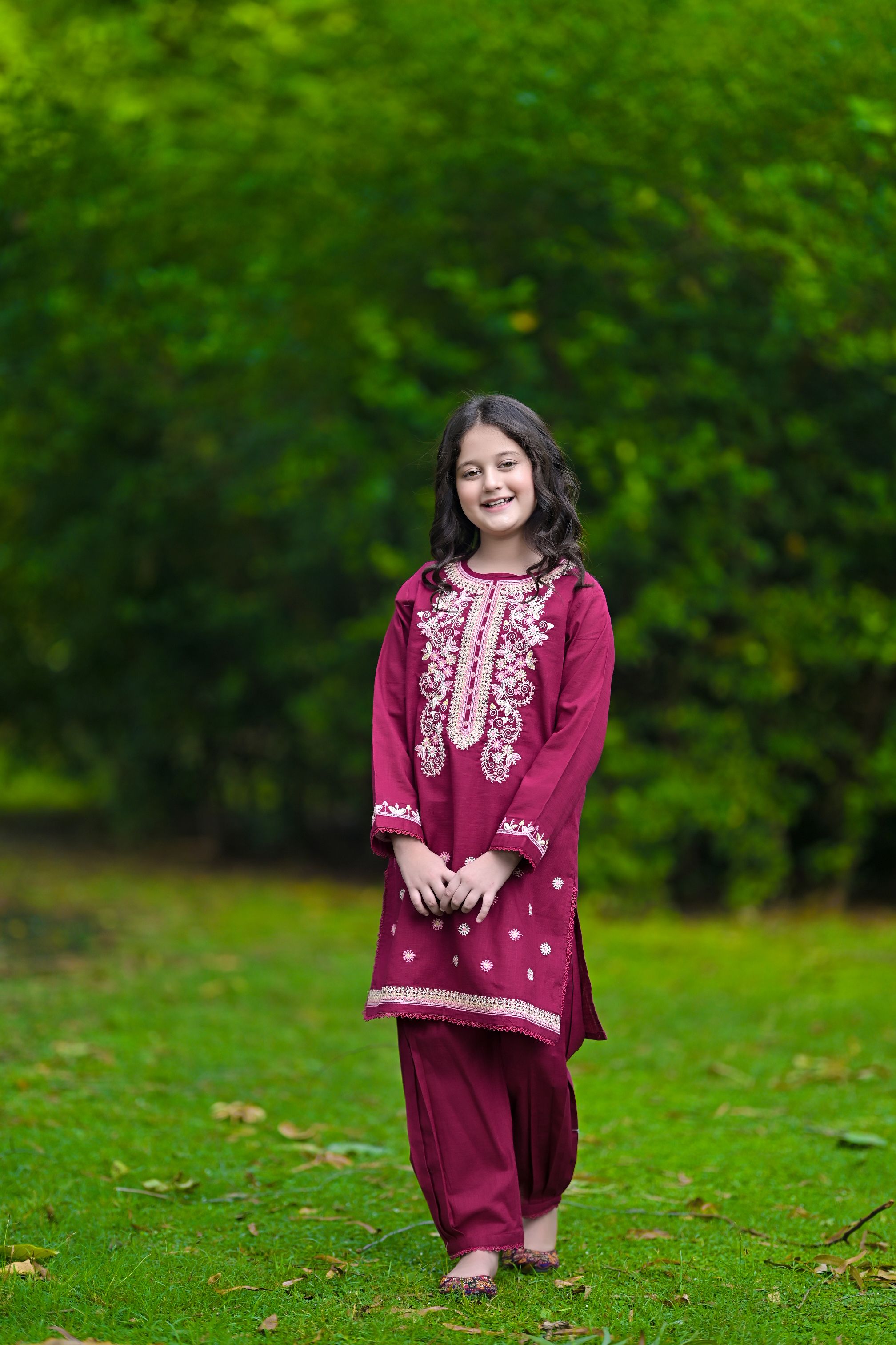 Nooré Luxe Embroidered Khaddar 02 Piece – Maroon (RTW)