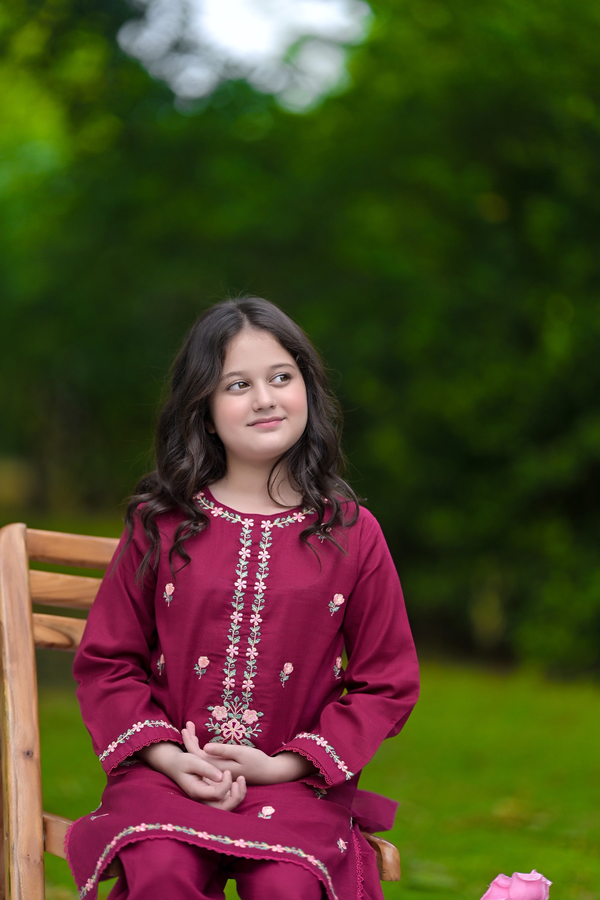 Classic Jewel Embroidered Khaddar 02 Piece – Maroon (RTW)