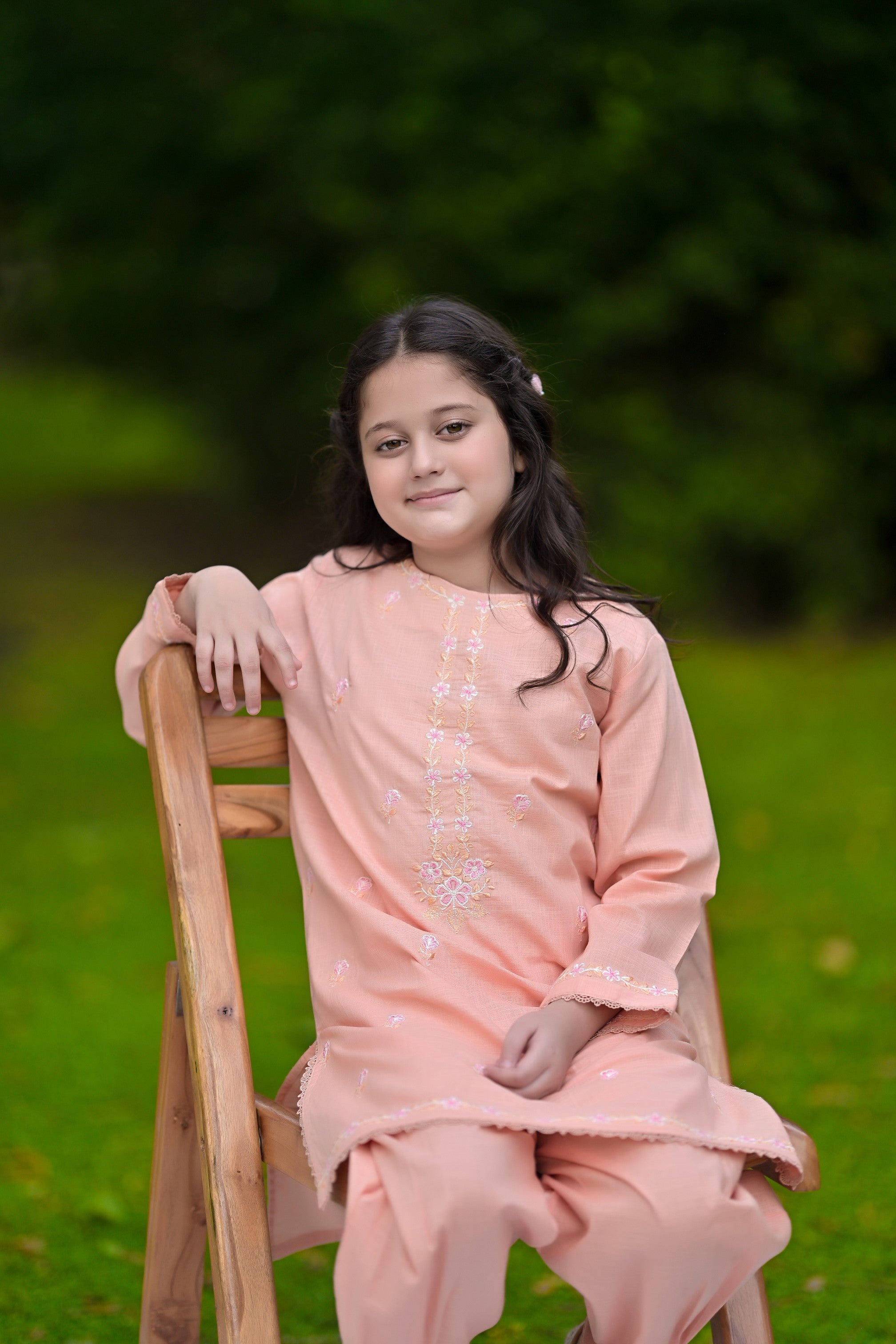Petal Whisper Embroidered Khaddar 02 Piece – Peach (RTW)