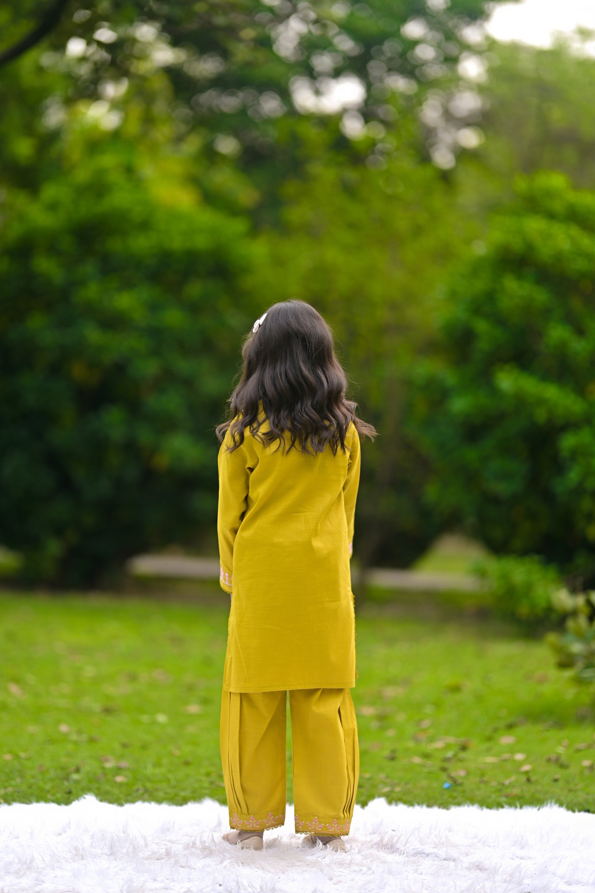 Saffron Radiance Embroidered Khaddar 02 Piece – Mustard Yellow (RTW)