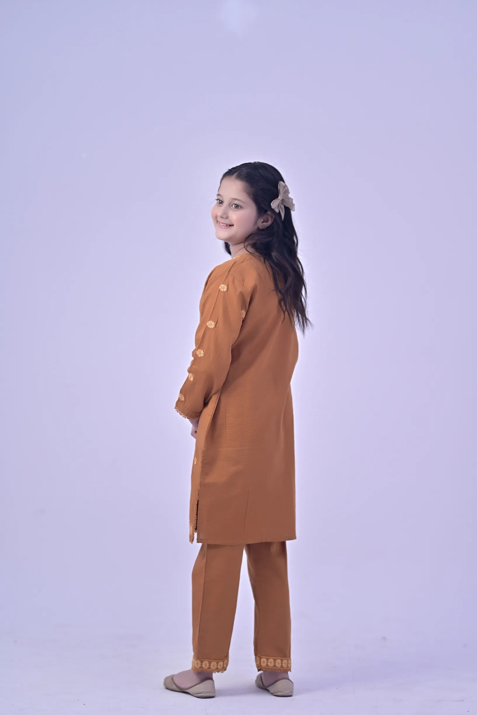 Royal Ember Embroidered  Khaddar 02 Piece – Brown (RTW)