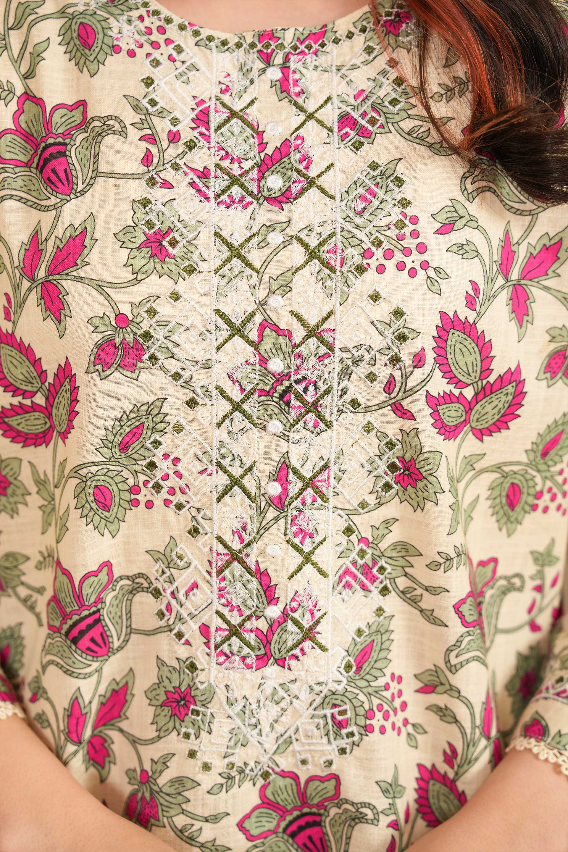 Soft Serenity Printed Khaddar 02 Piece – Beige (RTW) 🍃