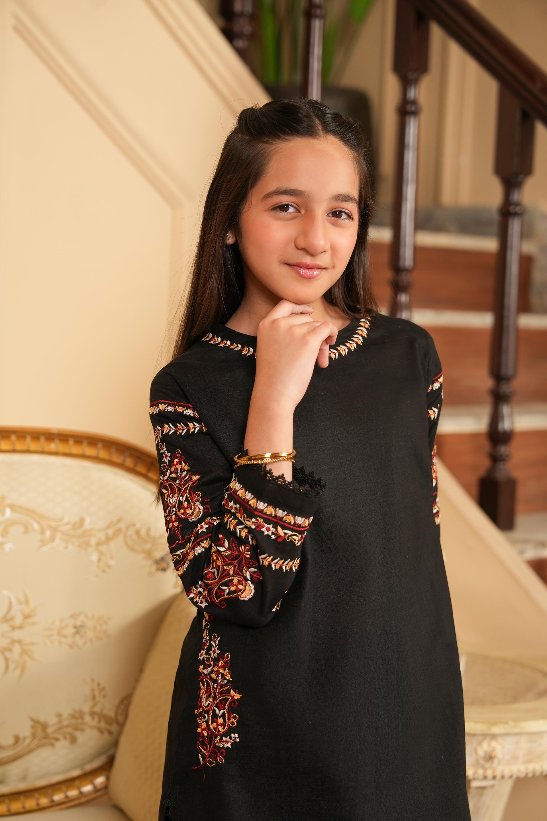 Afsana Embroidered Khaddar 2Pc – Black Rose 🌹 (RTW)