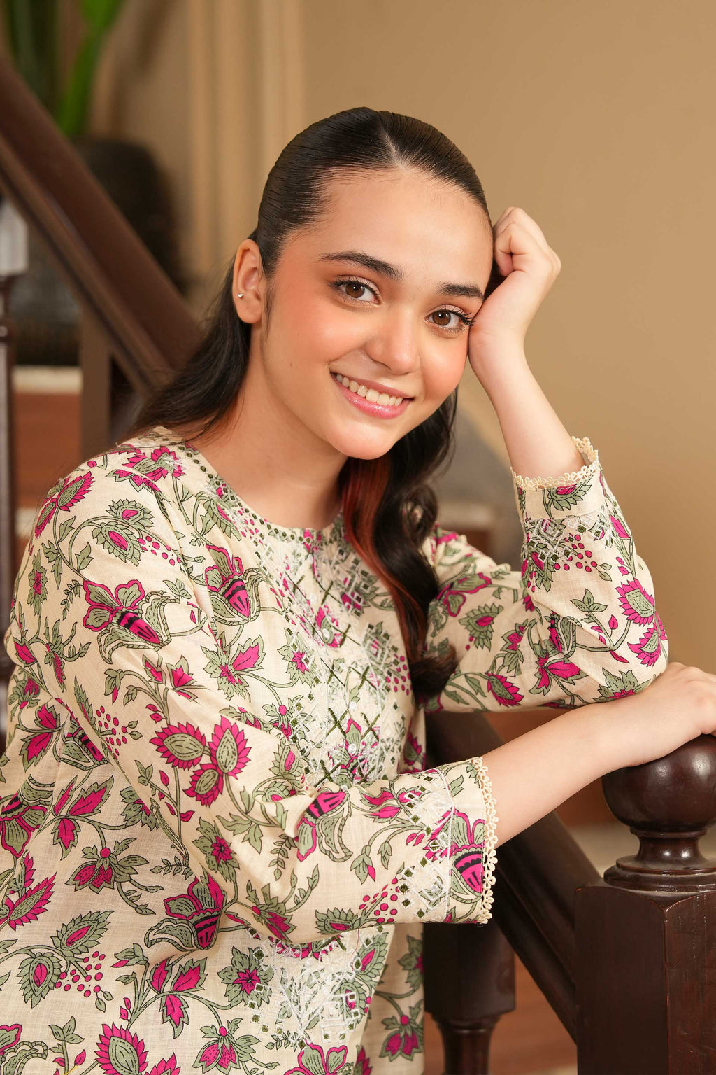 Soft Serenity Printed Khaddar 02 Piece – Beige (RTW) 🍃