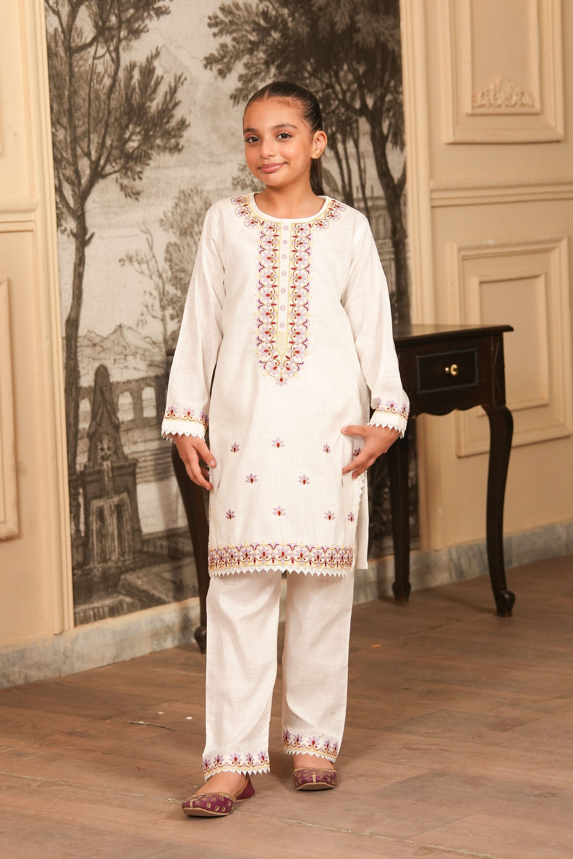 Eira Grace Embroidered Khaddar 02 Piece – Dove (RTW)🌿