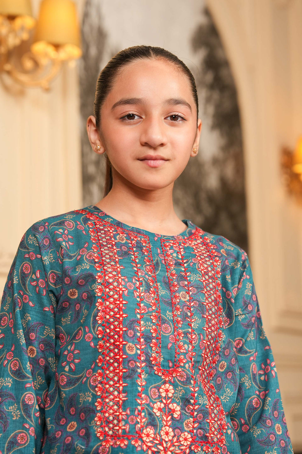 Cozy Haven Printed Khaddar 02 Piece – Mystic Teal 🌿 (RTW)