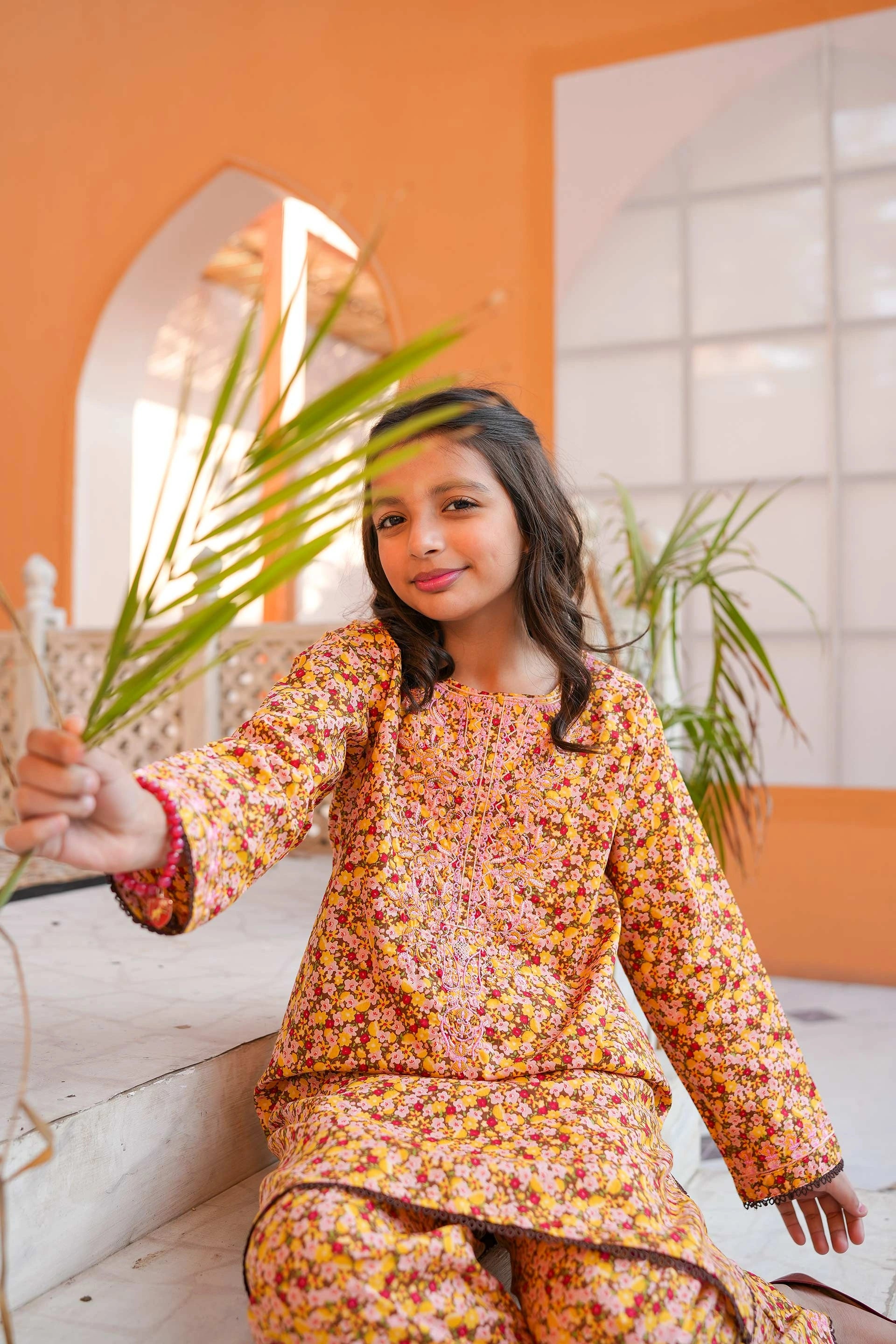 Honey Blossom 🍯 Cotton 2-Piece – Pink & Yellow (RTW)