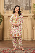 Blossom Veil Printed Khaddar 02 Piece – Cream (RTW) 🌼