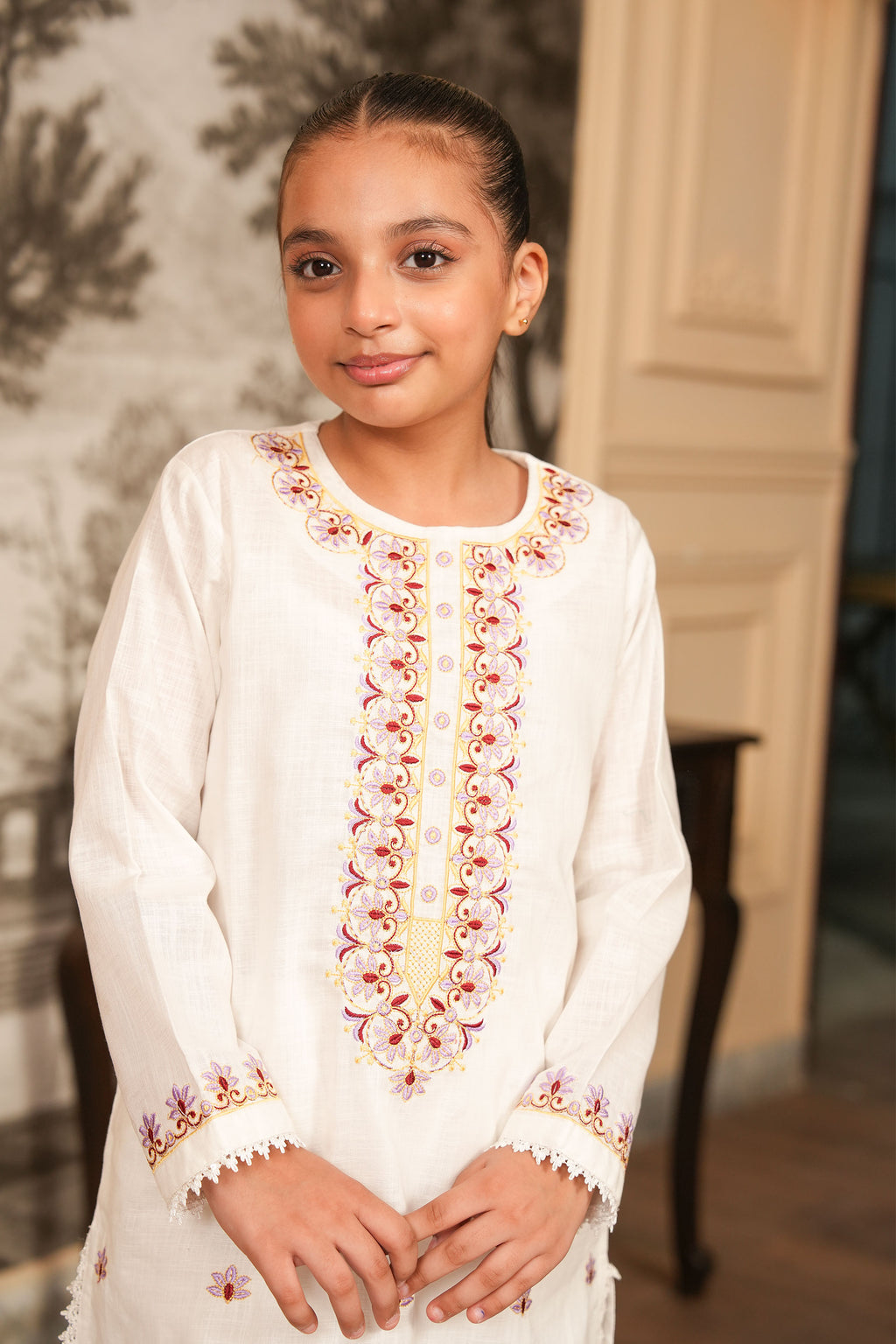 Eira Grace Embroidered Khaddar 02 Piece – Dove (RTW)🌿