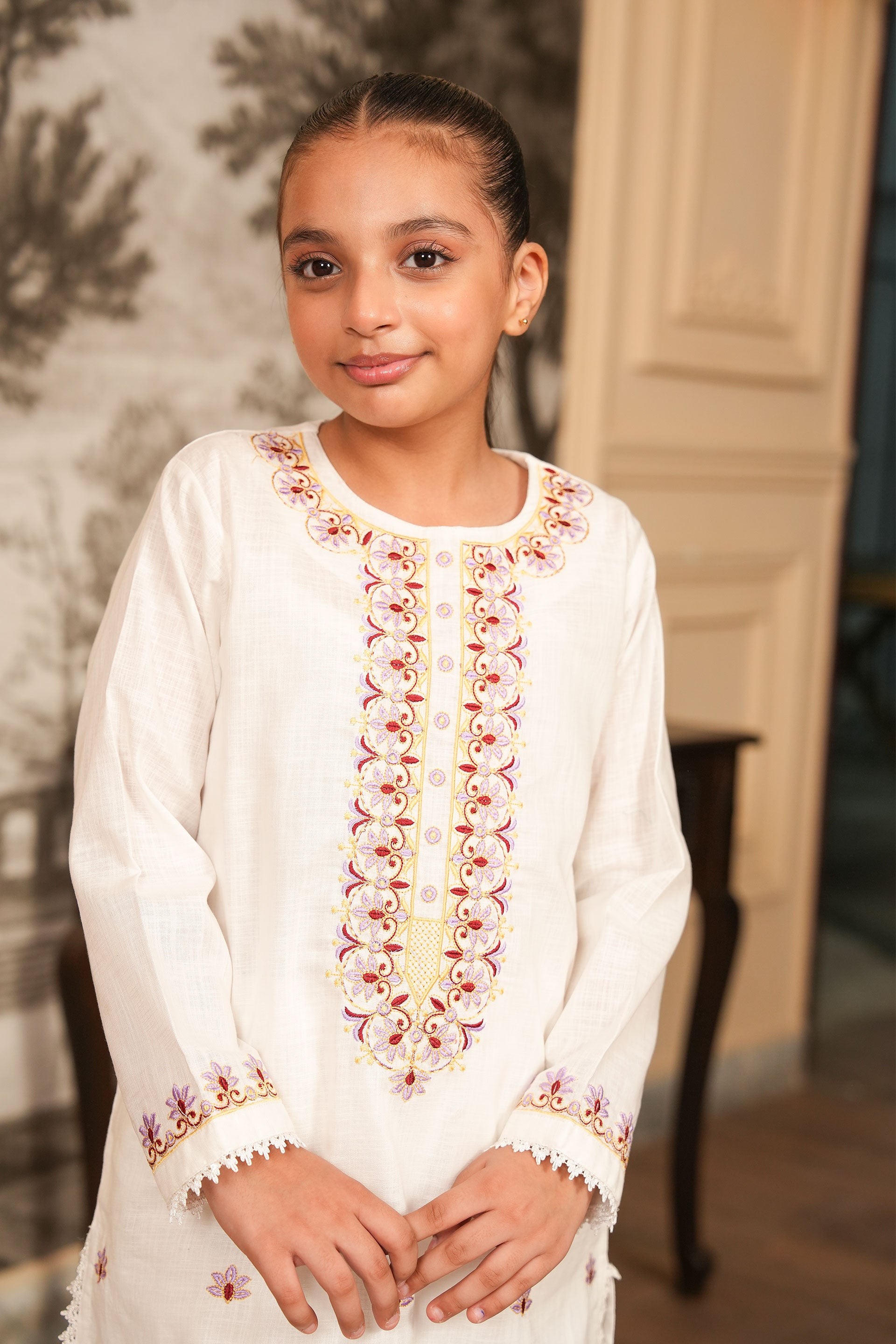 Eira Grace Embroidered Khaddar 02 Piece – Dove (RTW)🌿