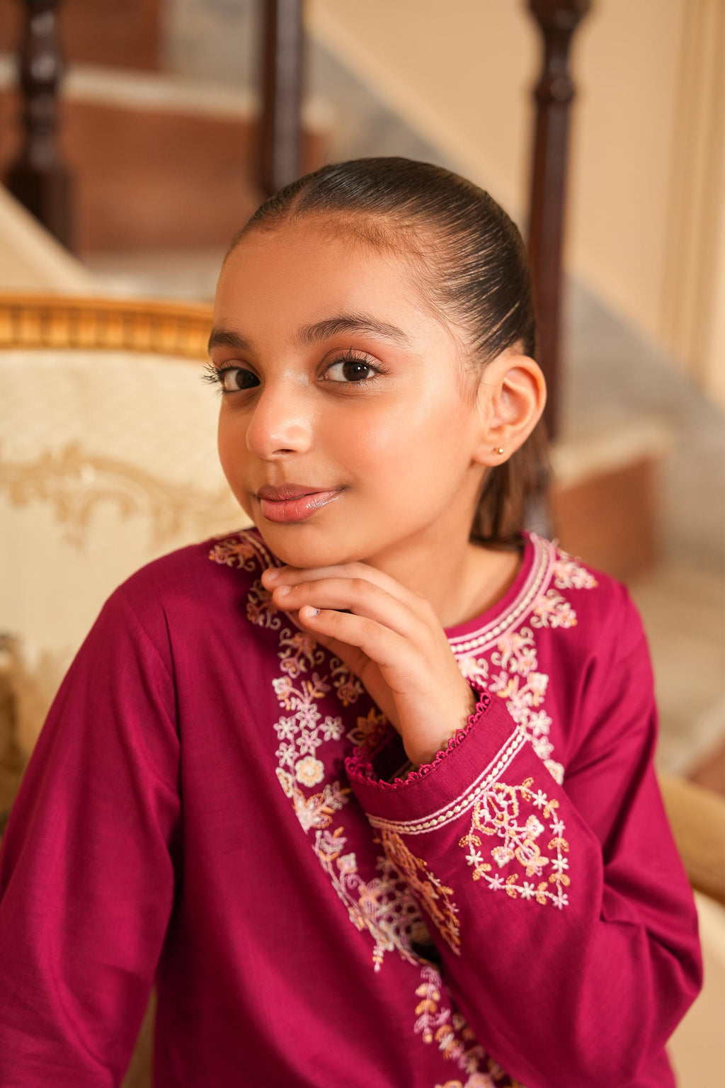 Winter Radiance Embroidered Khaddar 02 Piece – Plum Pink (RTW) ❄️