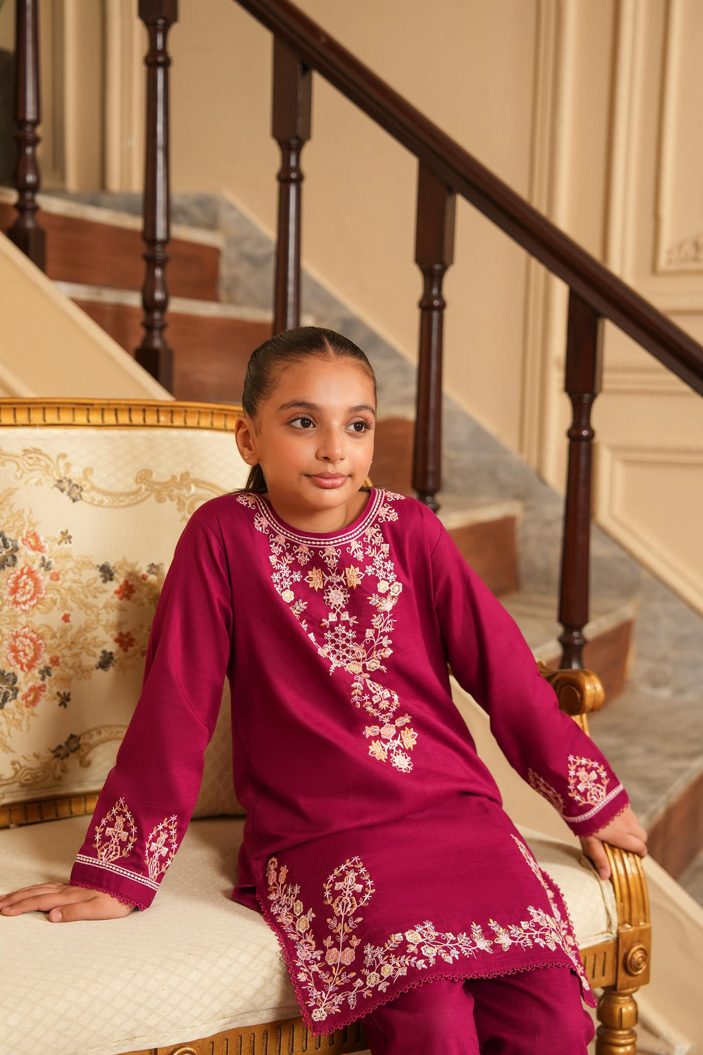 Winter Radiance Embroidered Khaddar 02 Piece – Plum Pink (RTW) ❄️