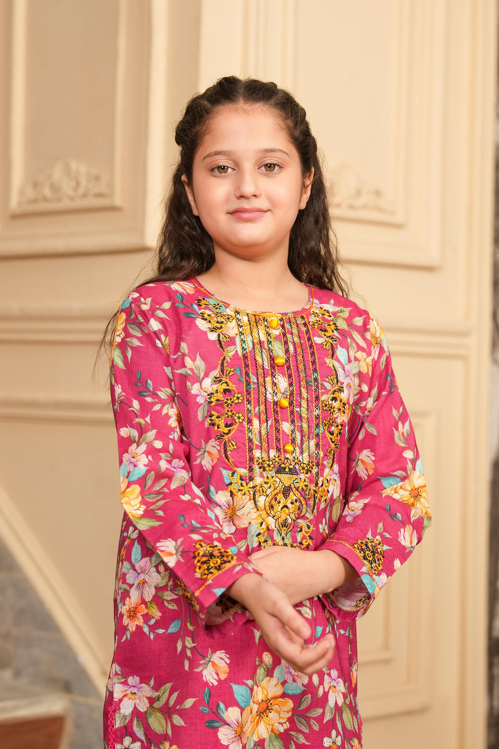 Pink Reverie Printed Khaddar 2 Piece – Floral Blush 🌸 (RTW)