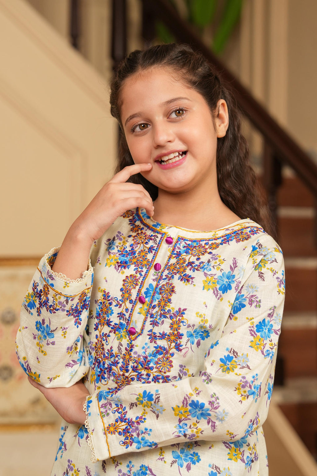 Gentle Grace Printed Khaddar 02 Piece – Ivory (RTW) 🕊️🌸