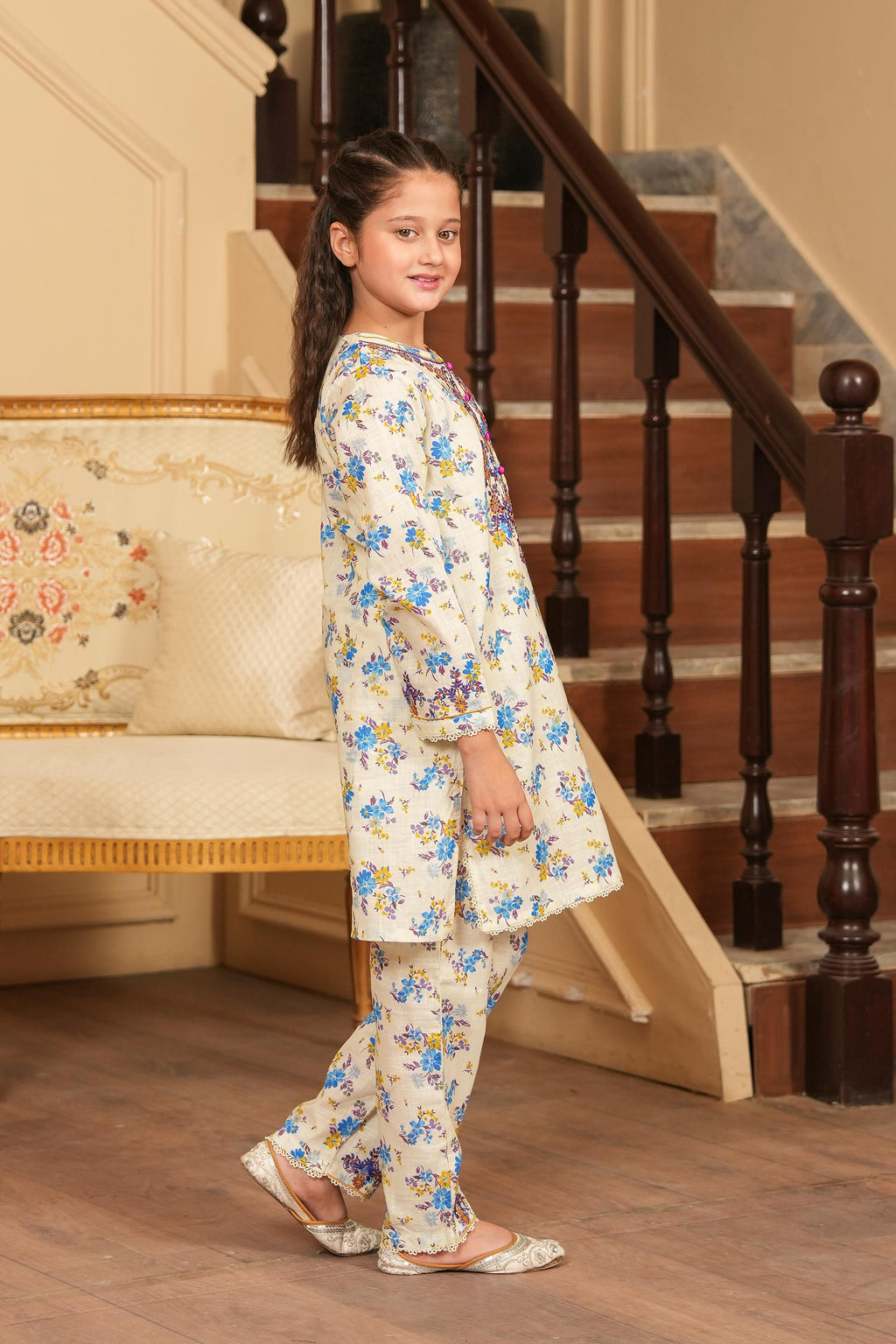 Gentle Grace Printed Khaddar 02 Piece – Ivory (RTW) 🕊️🌸