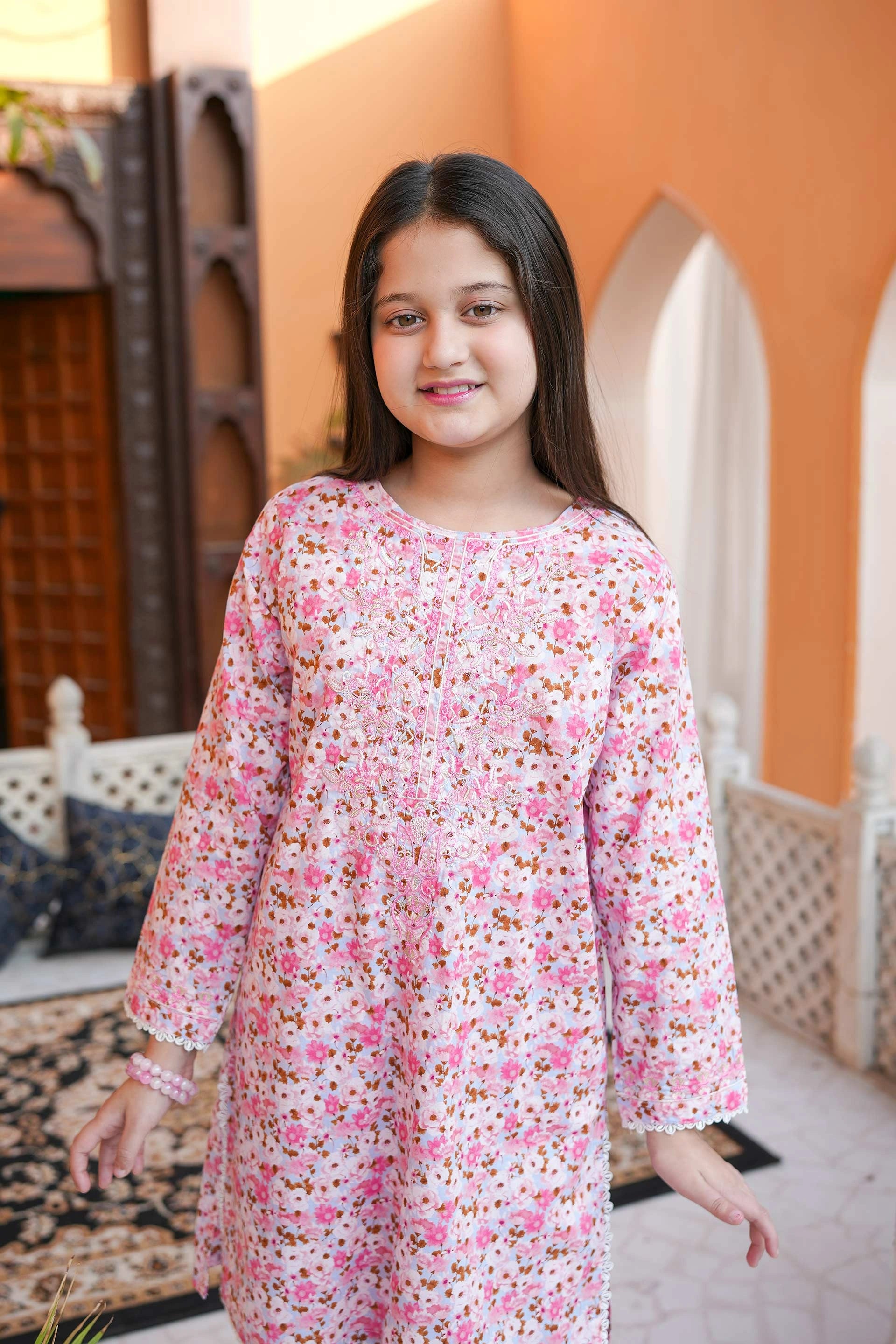 Pastel Whimsy 🎀Printed Cotton 2-Piece – Playful Charm (RTW)