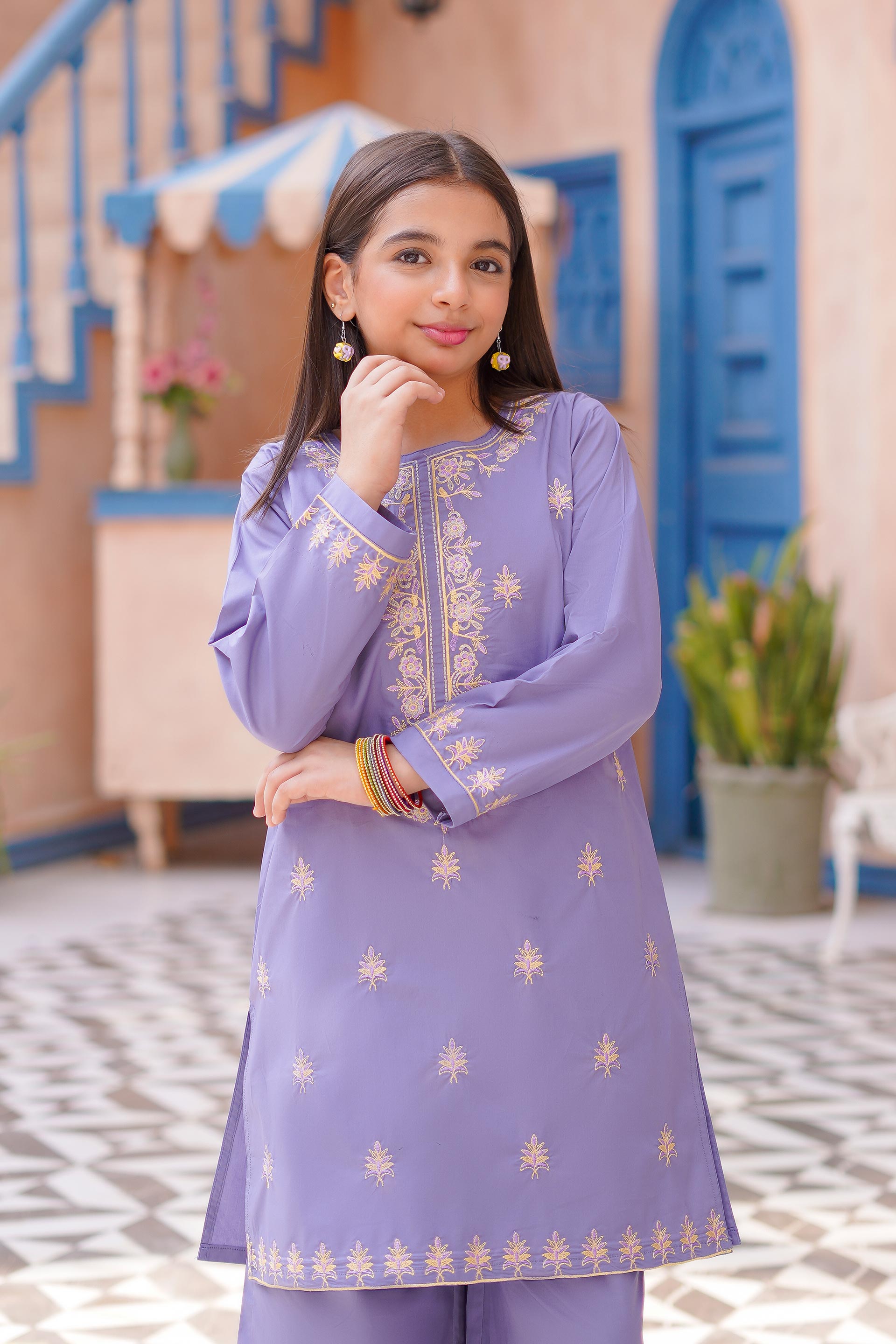 Royal Bloom Imported Lawn Embroidery 2Pc – Lavender (RTW)