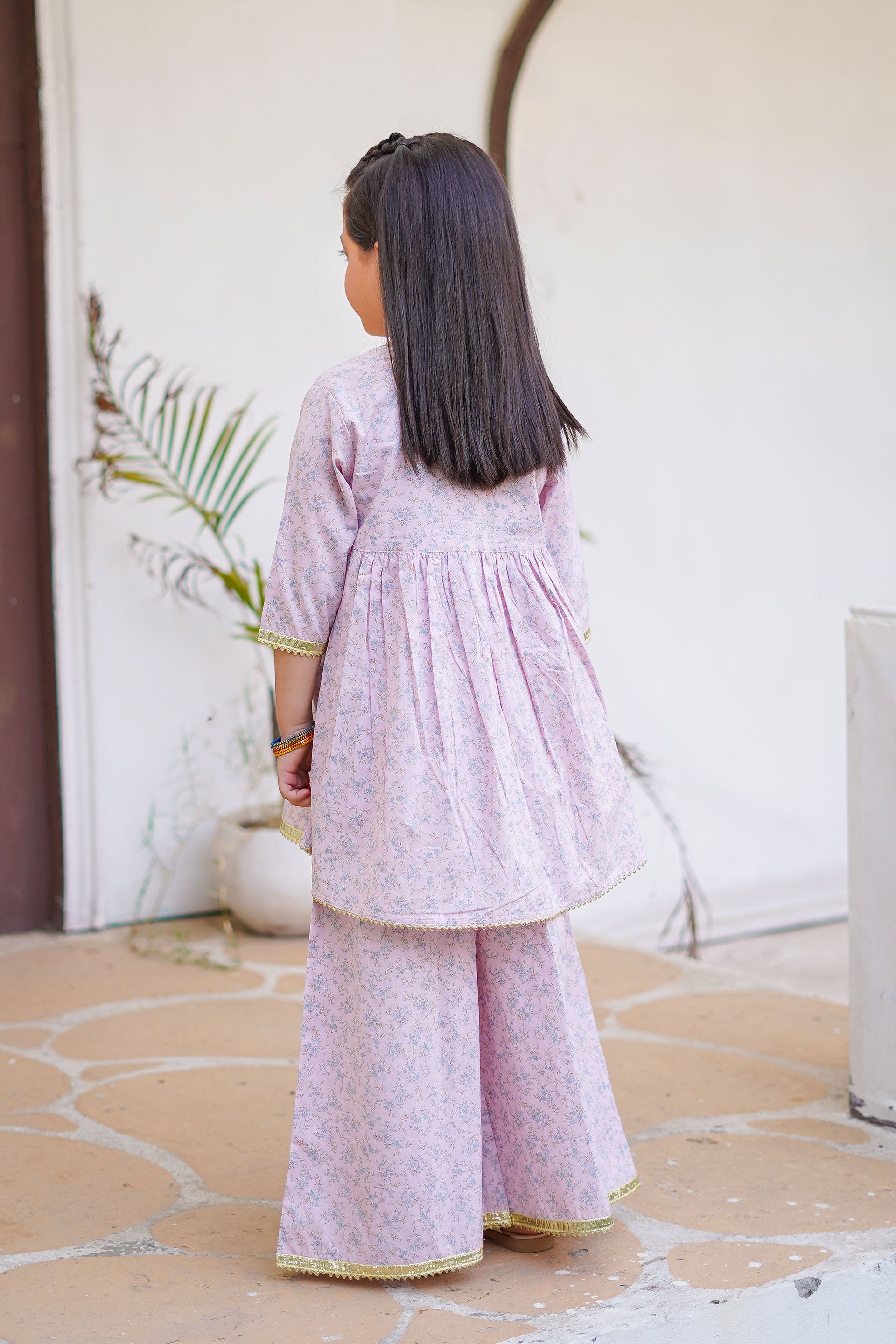 Graceful Petal Set – Imported Printed China Lawn 2Pc – Rosy Blush (RTW)