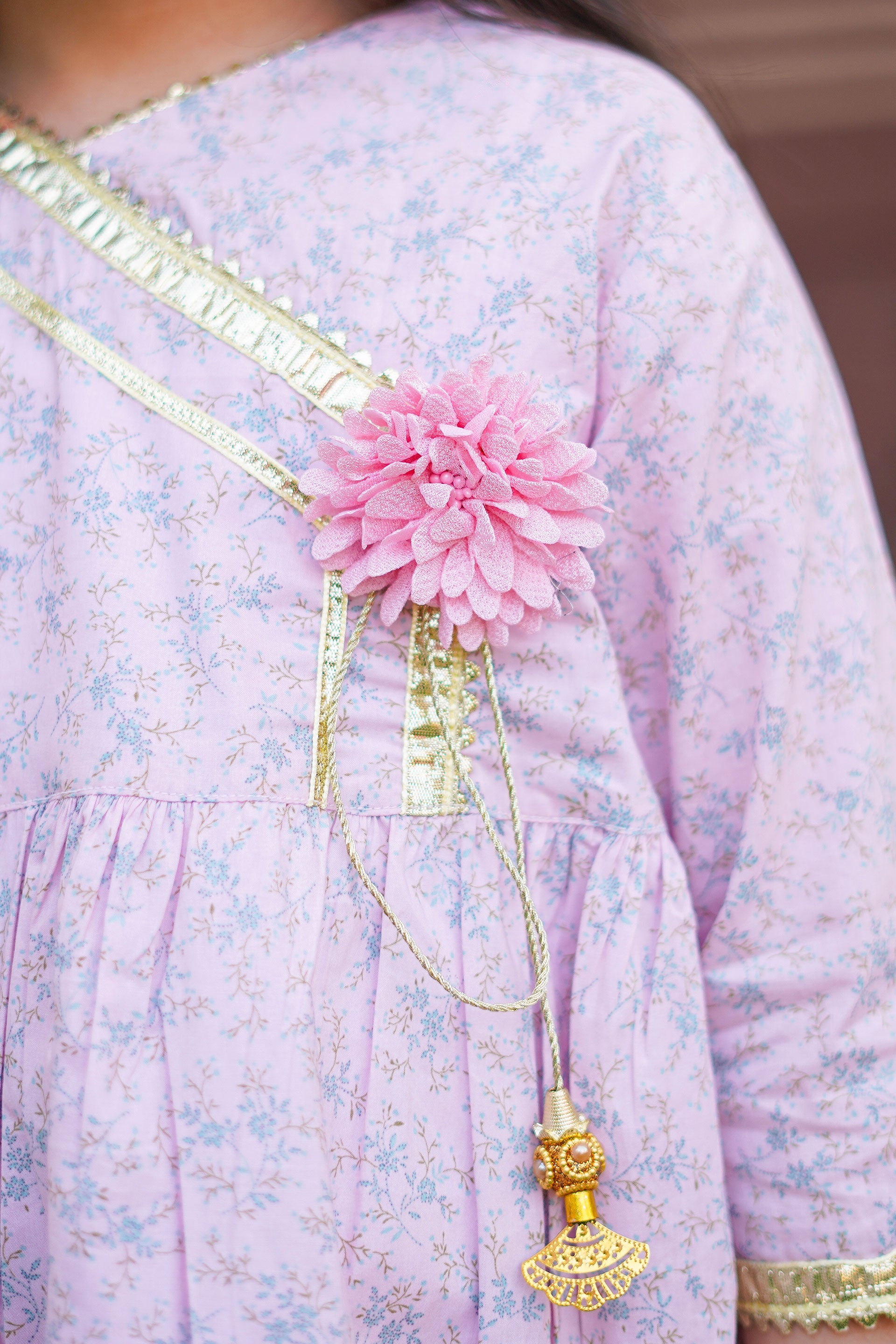 Graceful Petal Set – Imported Printed China Lawn 2Pc – Rosy Blush (RTW)