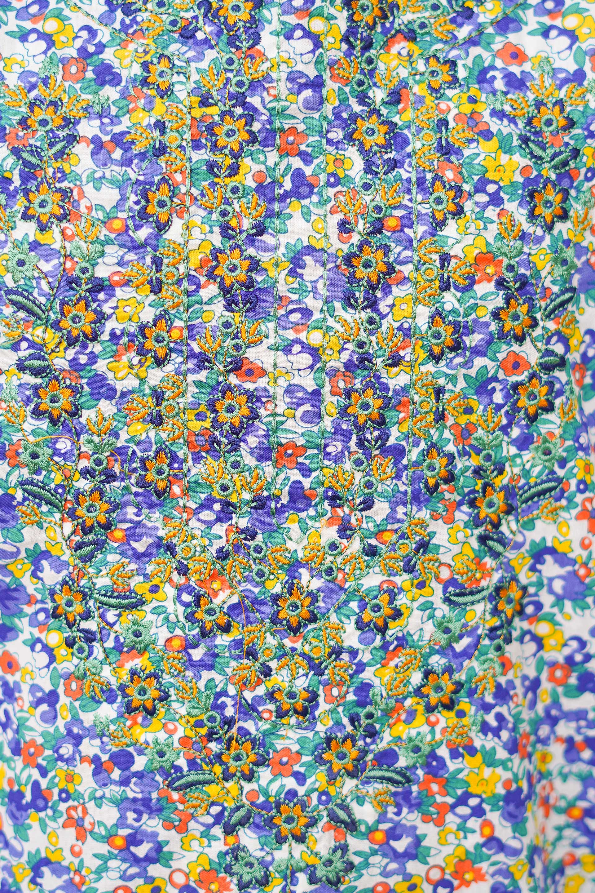 Meadow Blossom Charm – Imported Printed China Lawn 2Pc – Floral Blue (RTW)