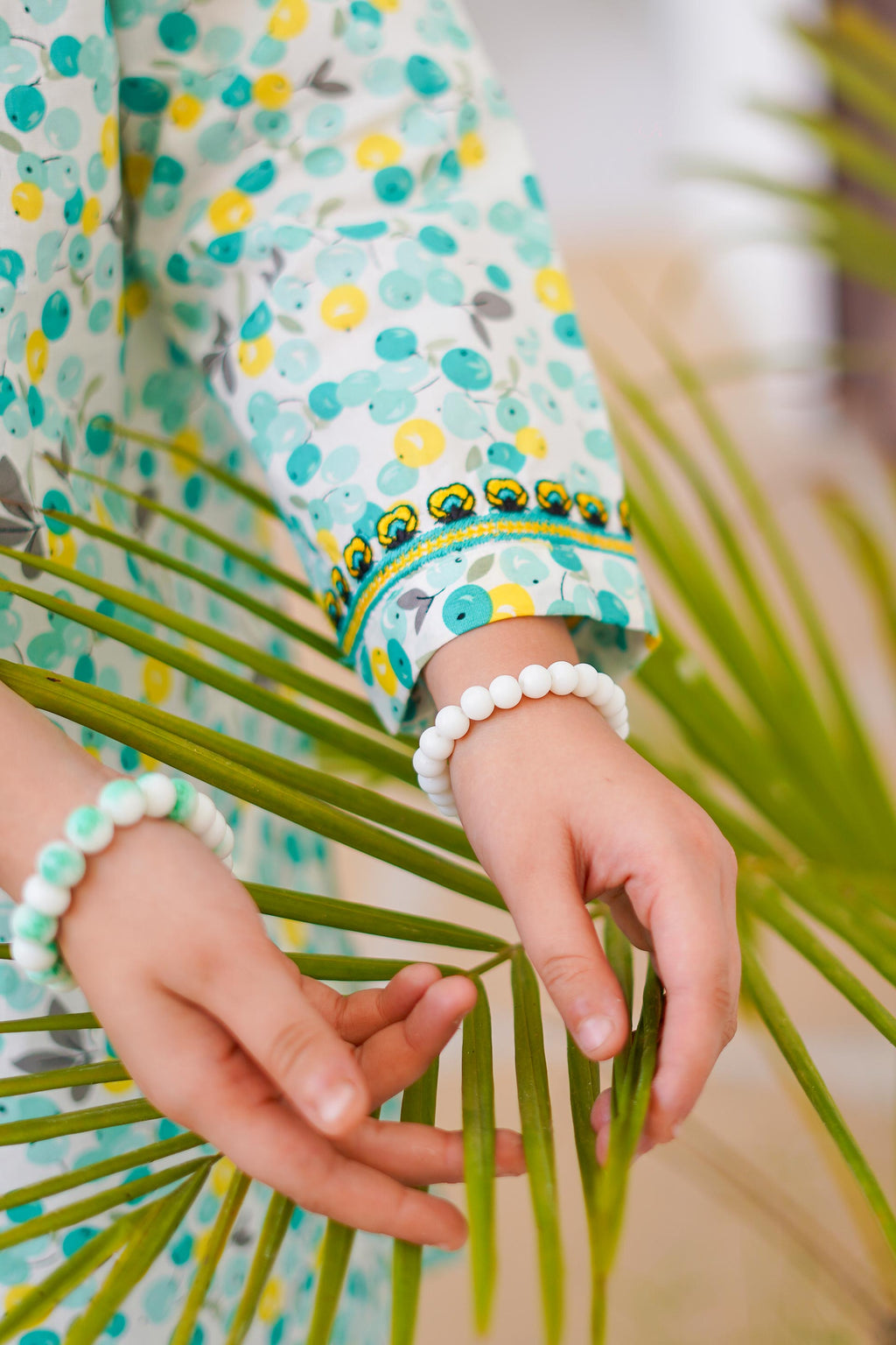 Mint Blossom Delight – Imported Printed China Lawn 2Pc – Aqua Mint (RTW)