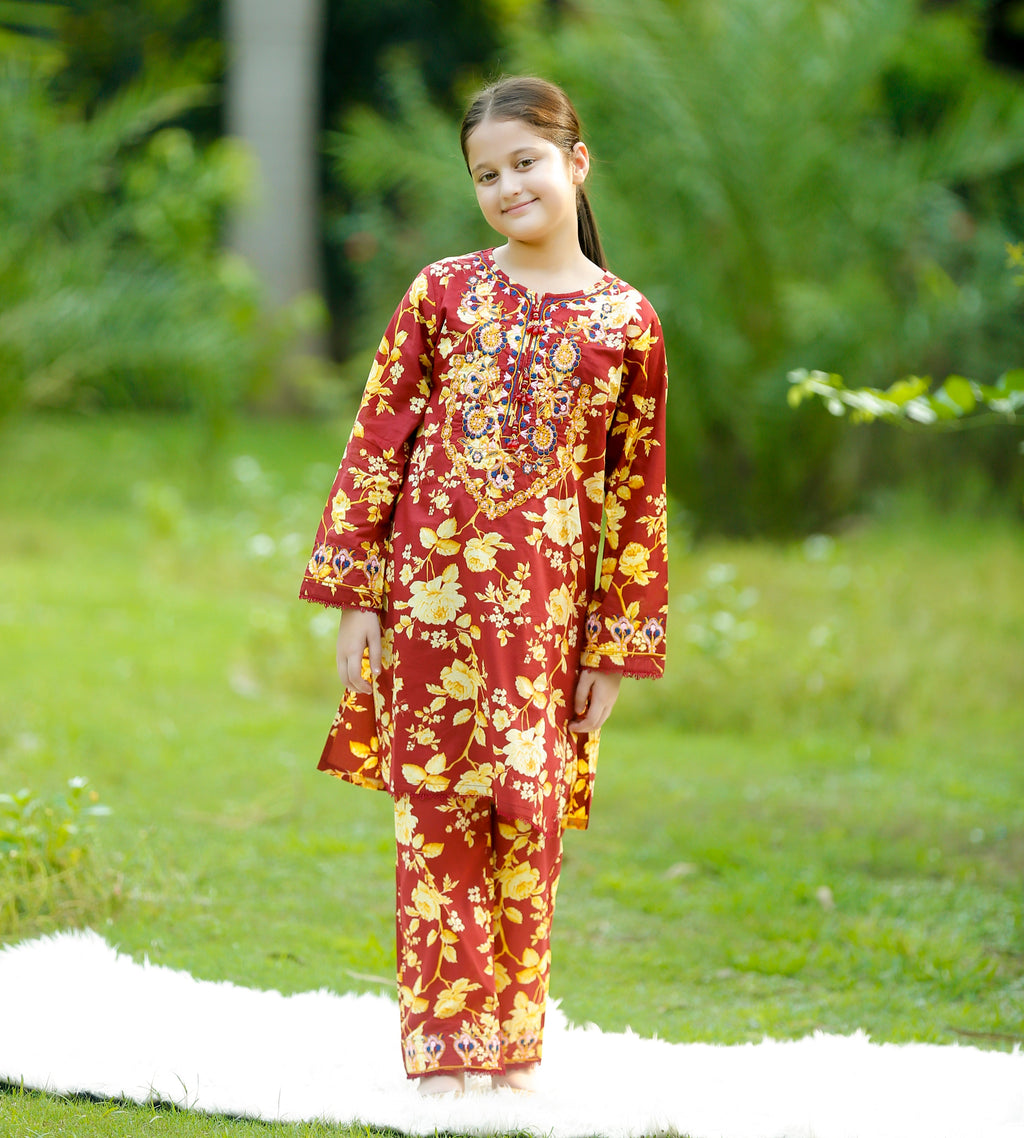"Amber Glow" Lawn 02 Piece (RTW)
