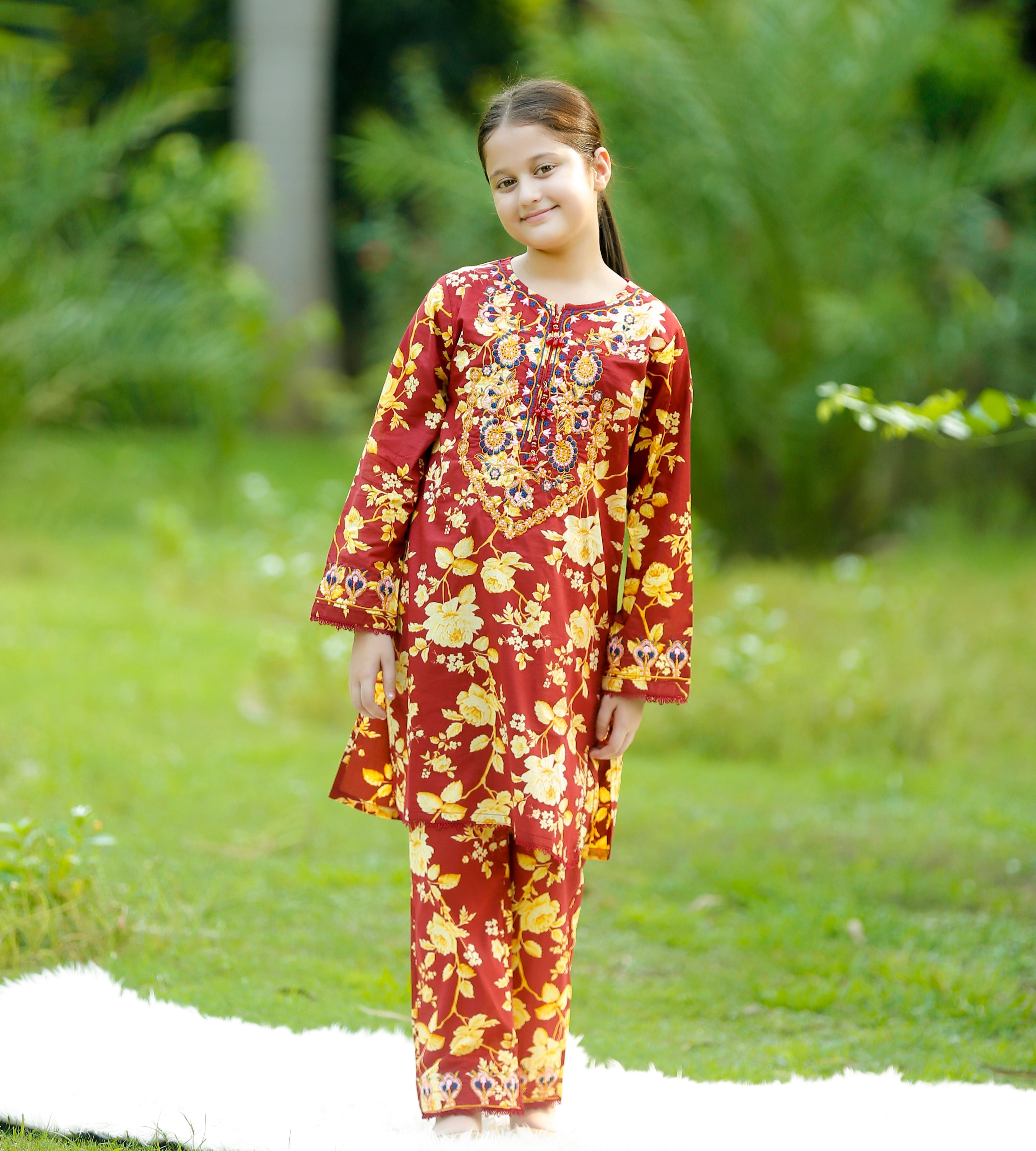 "Amber Glow" Lawn 02 Piece (RTW)