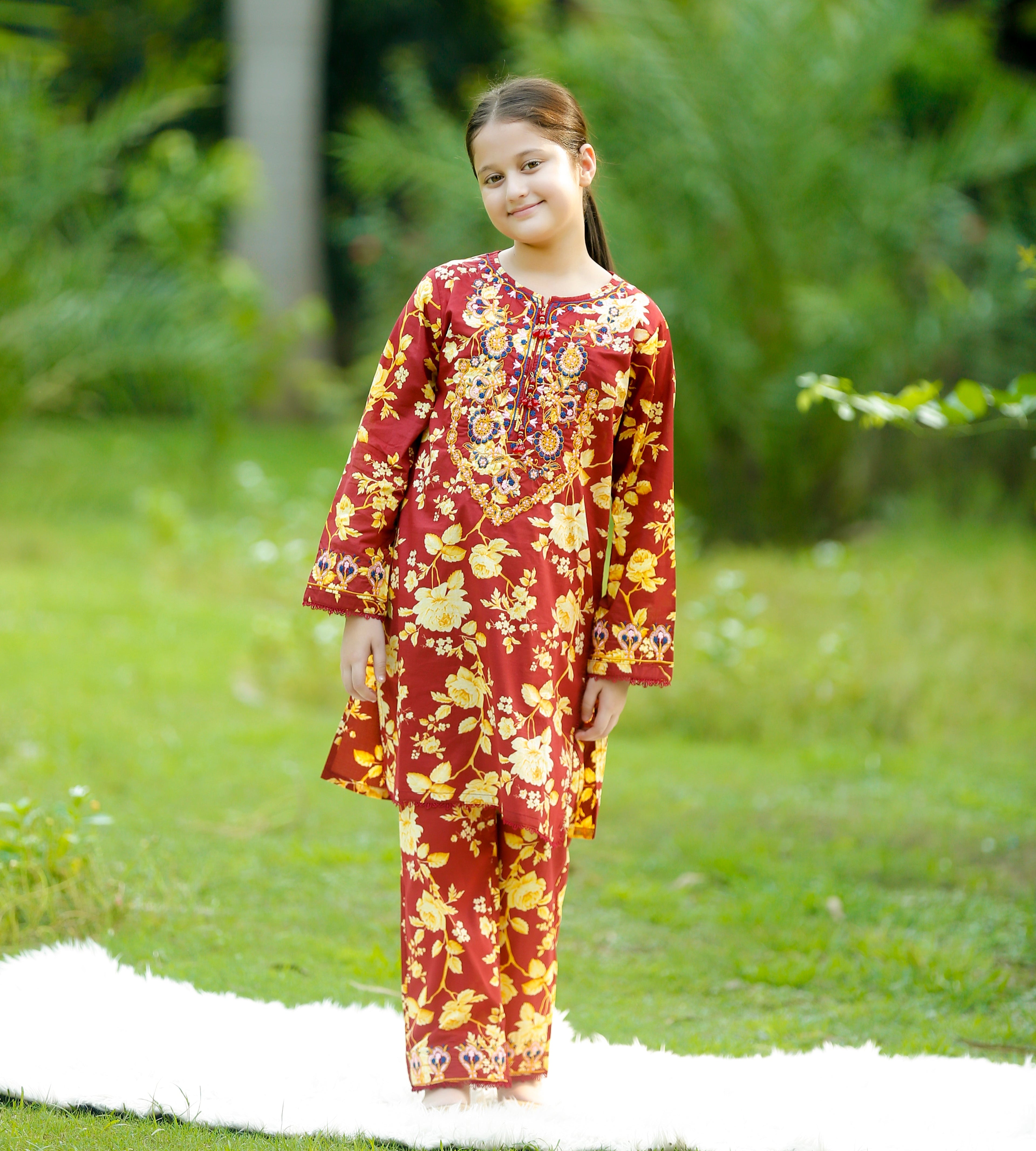 "Amber Glow" Lawn 02 Piece (RTW)