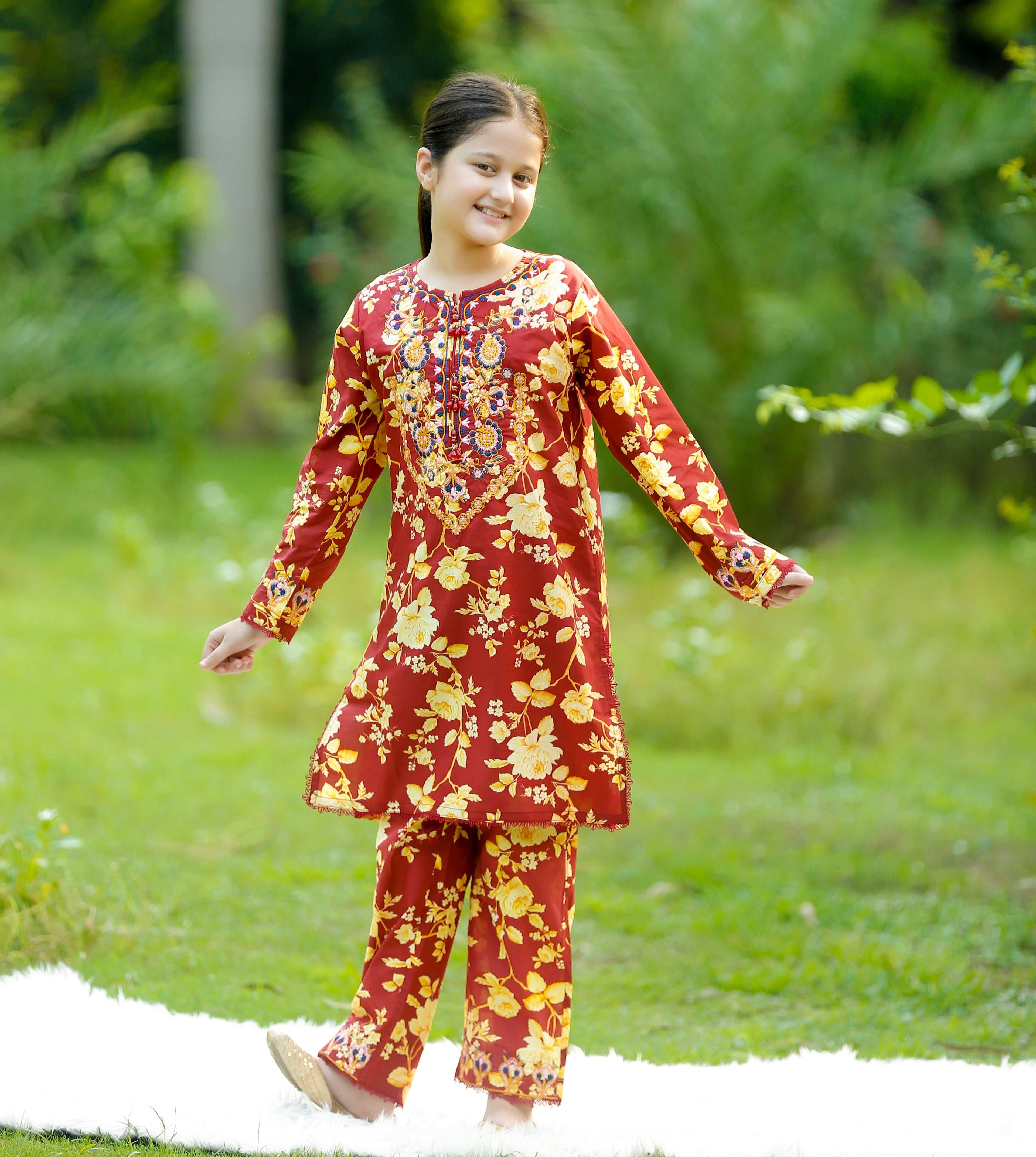 "Amber Glow" Lawn 02 Piece (RTW)