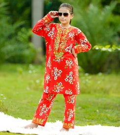 "Scarlet Majesty" Lawn 02 Piece (RTW)