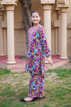 Rainbow Garden Delight – Imported Printed China Lawn 2Pc – Multi Pink (RTW)