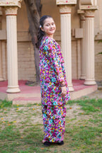 Rainbow Garden Delight – Imported Printed China Lawn 2Pc – Multi Pink (RTW)