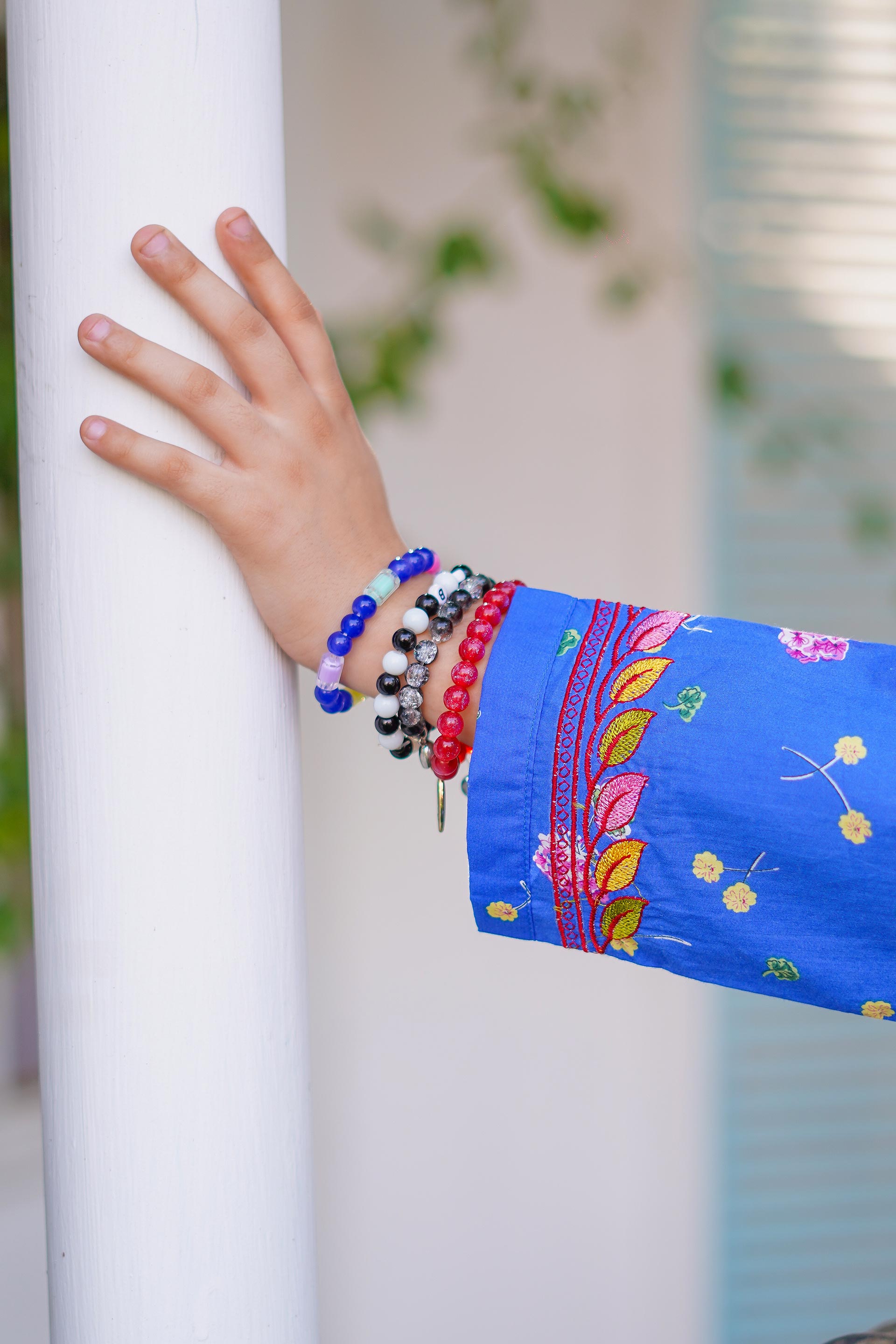 Royal Azure Bloom Set – Printed China Lawn Blue (RTW)