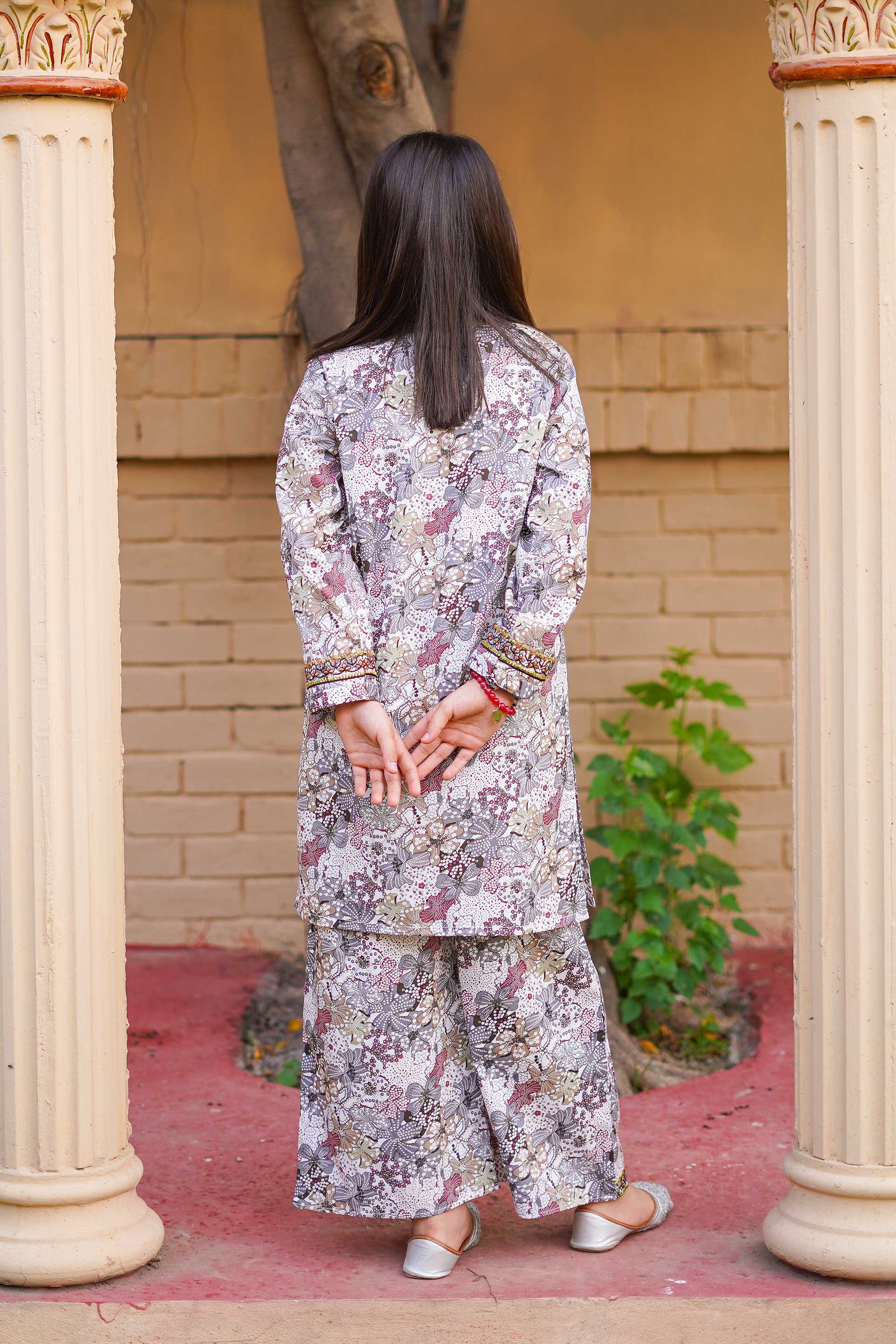 Lavender Blossom Grace – Imported Printed China Lawn 2Pc – Mauve (RTW)