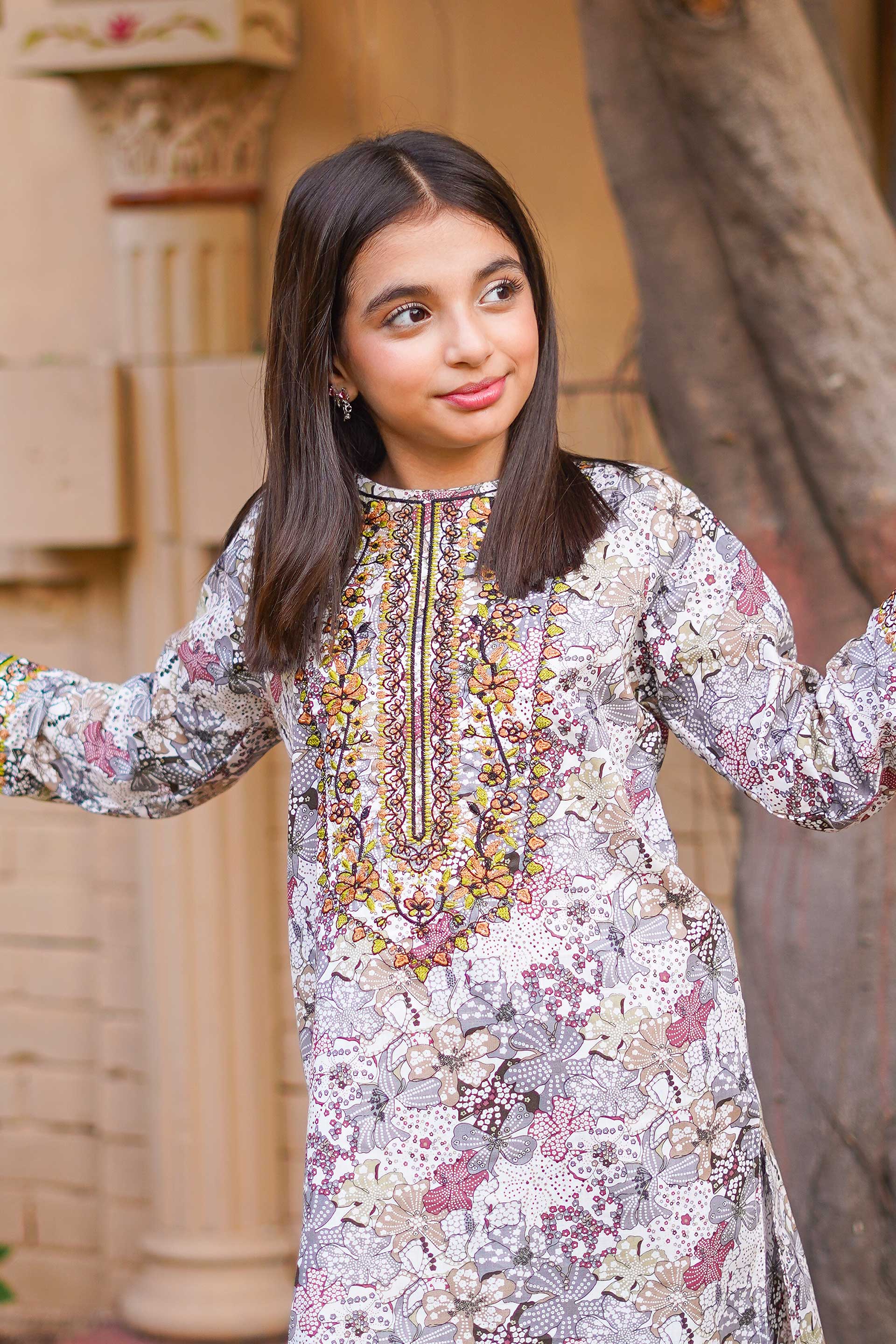 Lavender Blossom Grace – Imported Printed China Lawn 2Pc – Mauve (RTW)