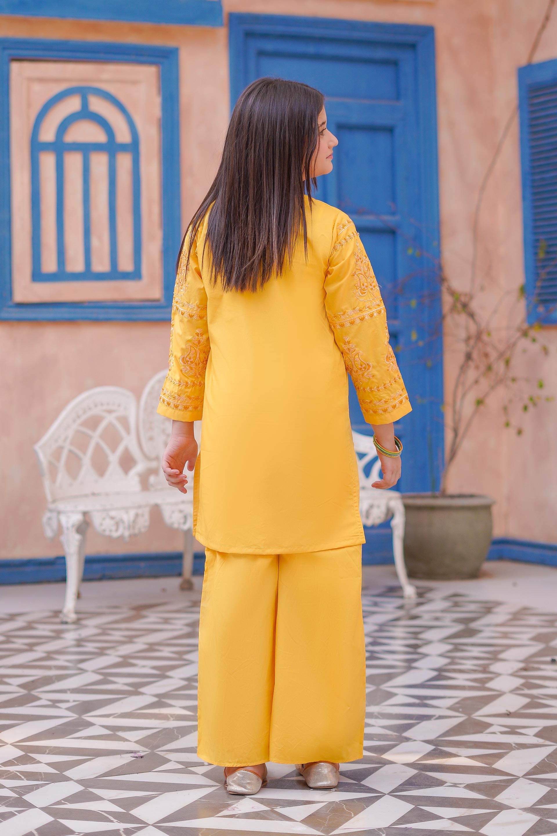 Amber Radiance Lawn Embroidery 2Pc – Mustard Glow (RTW)