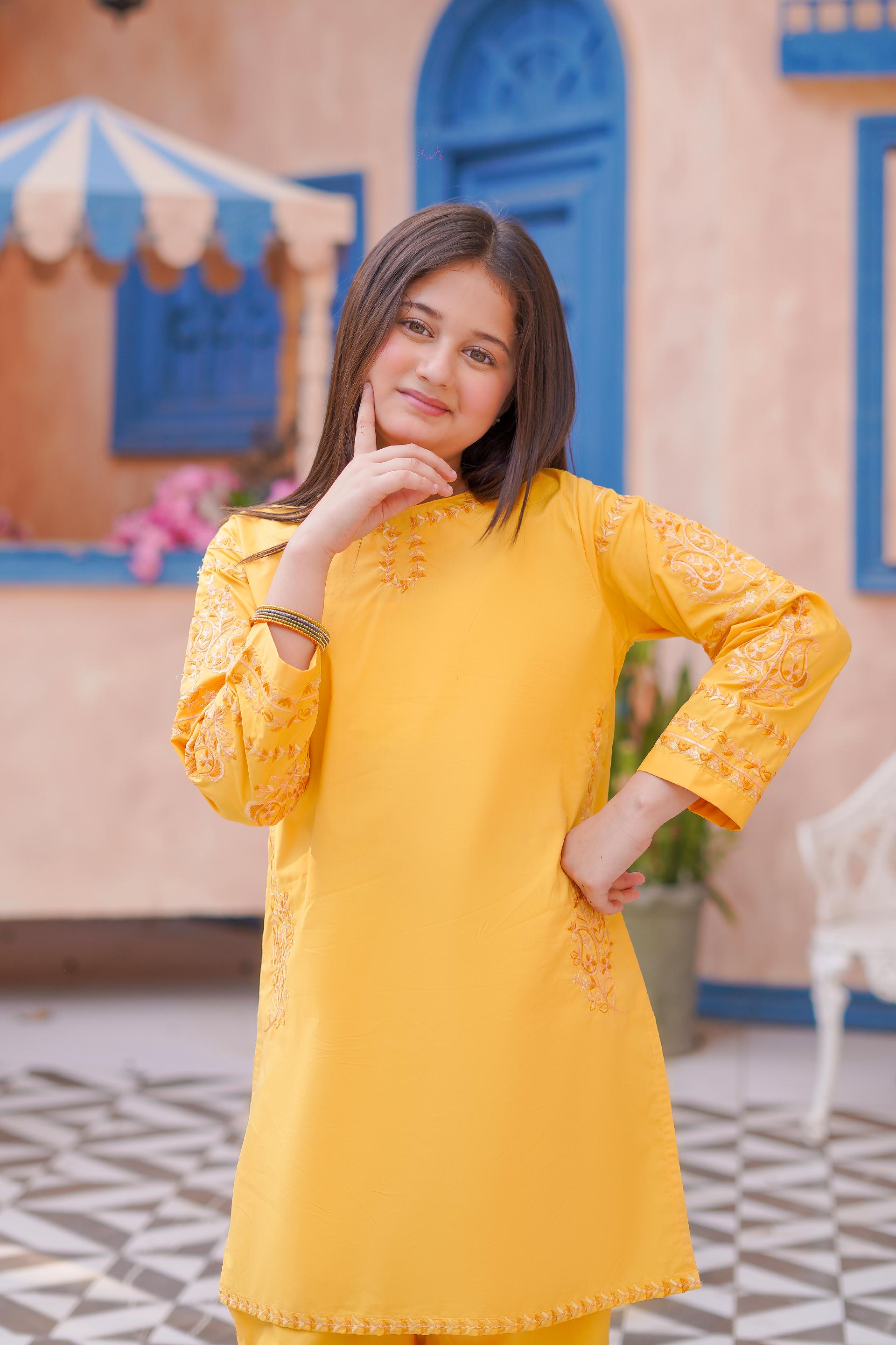 Amber Radiance Lawn Embroidery 2Pc – Mustard Glow (RTW)