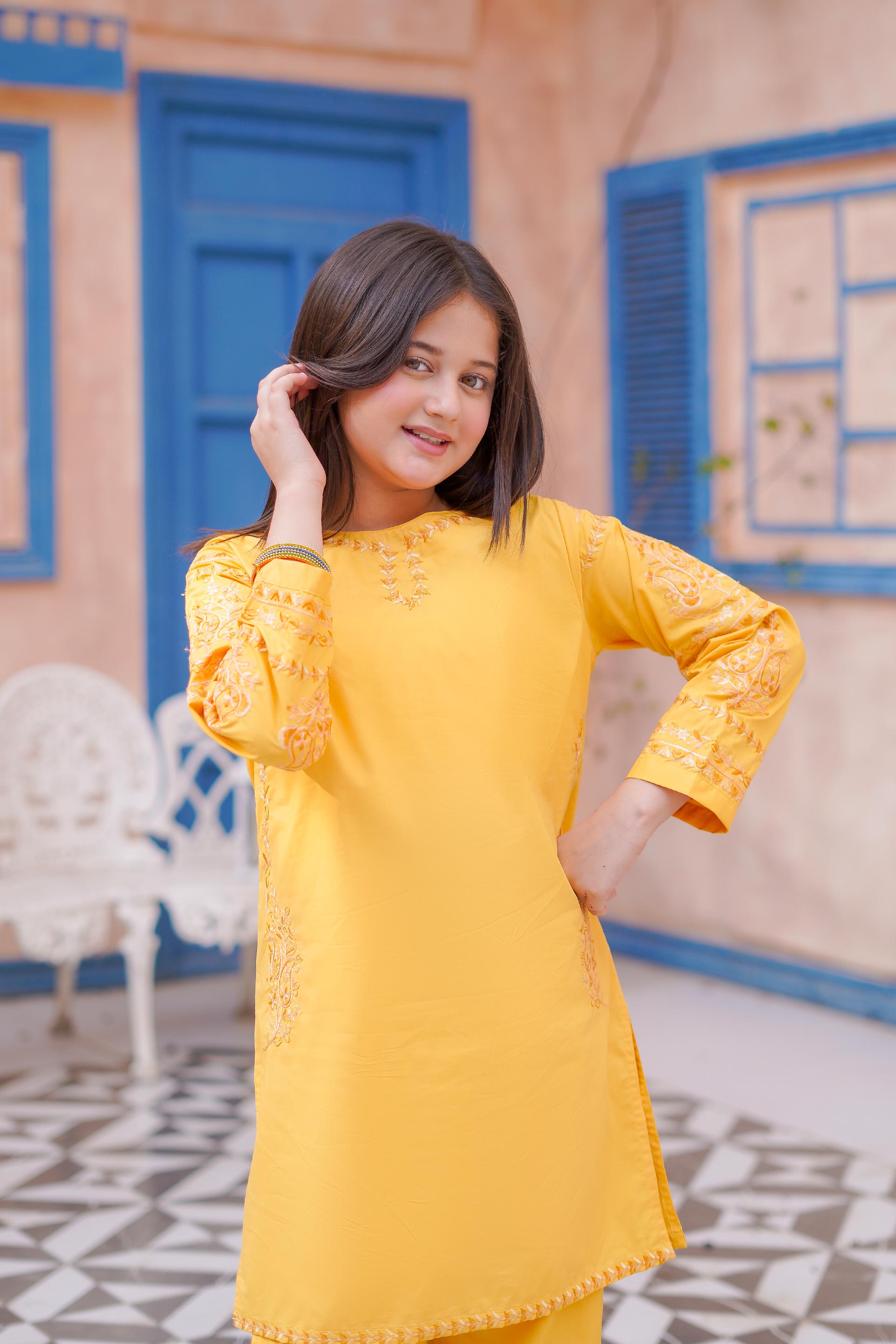 Amber Radiance Lawn Embroidery 2Pc – Mustard Glow (RTW)