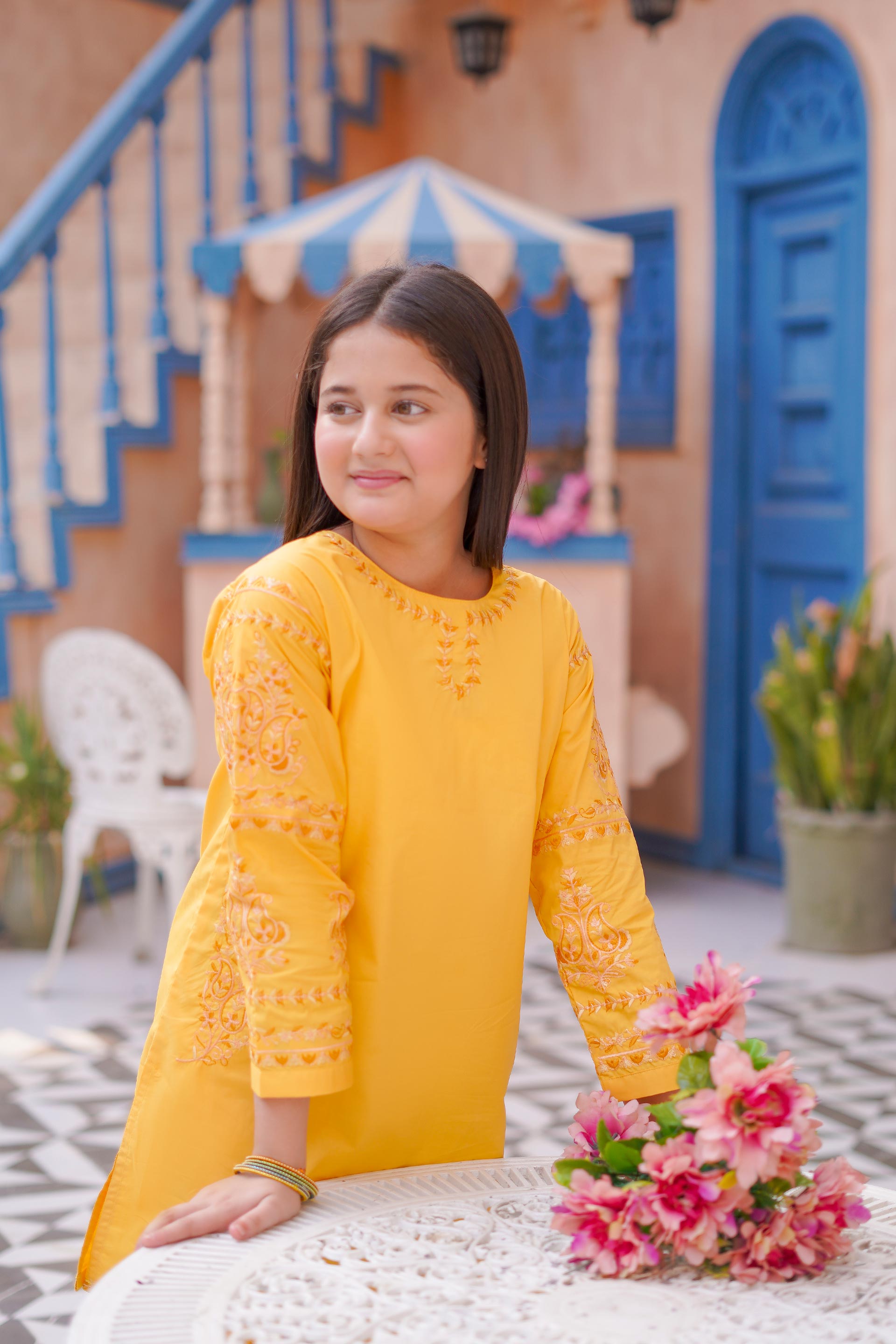 Amber Radiance Lawn Embroidery 2Pc – Mustard Glow (RTW)