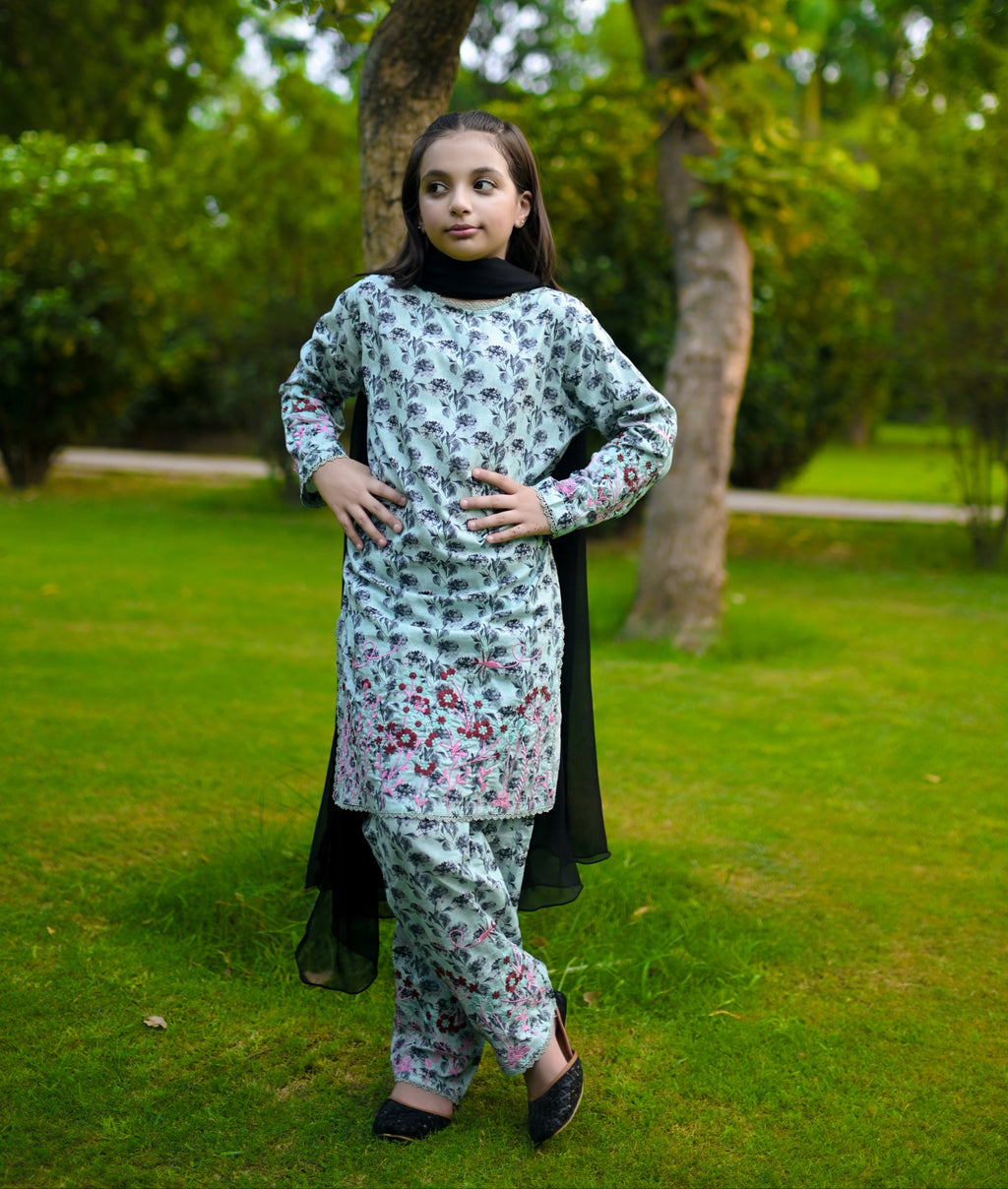 Sky Petal 03 Piece Lawn (RTW)