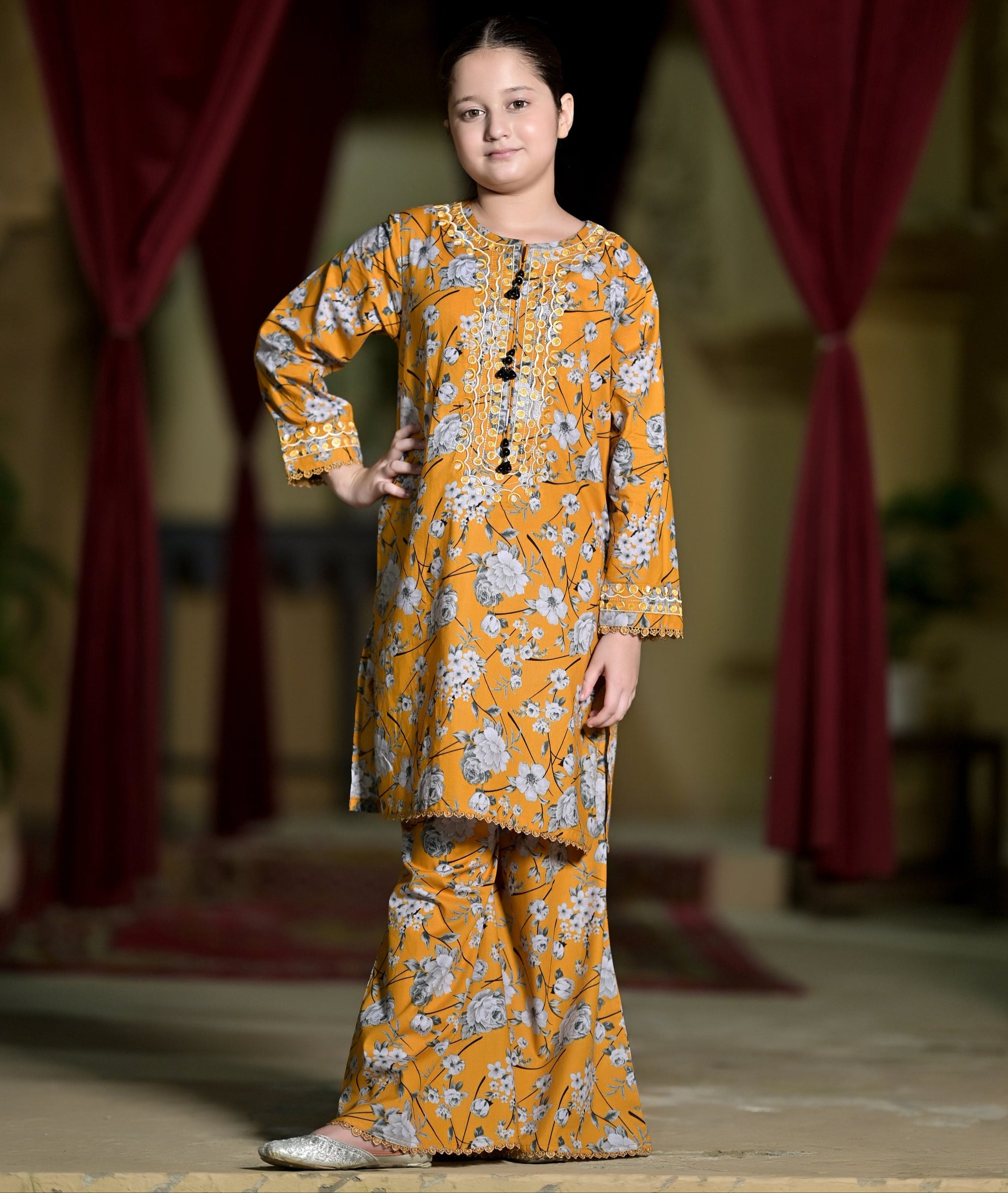 "Moonlight shine"Lawn Shirt+Culotte (RTW)
