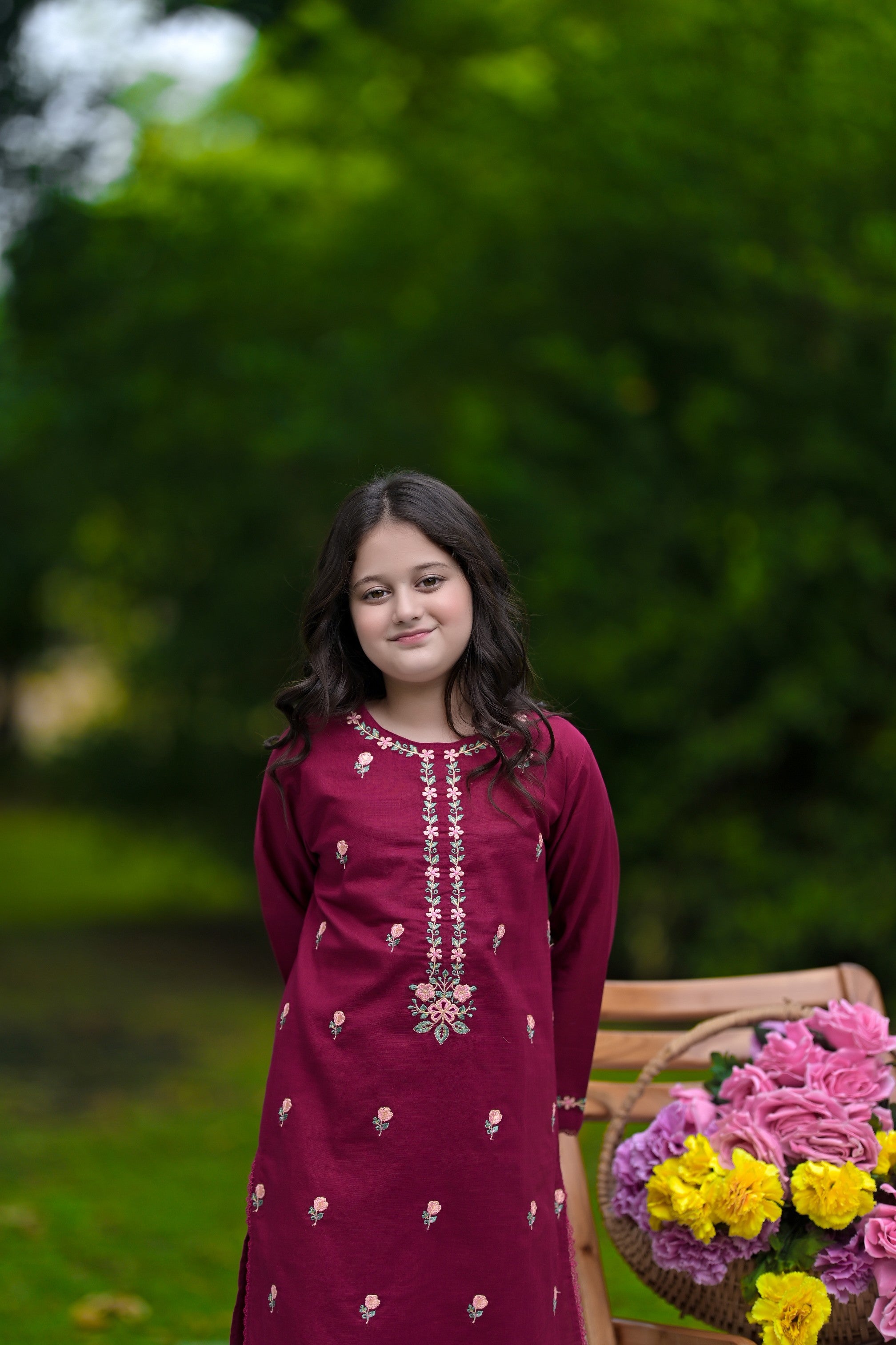 Classic Jewel Embroidered Khaddar 02 Piece – Maroon (RTW)