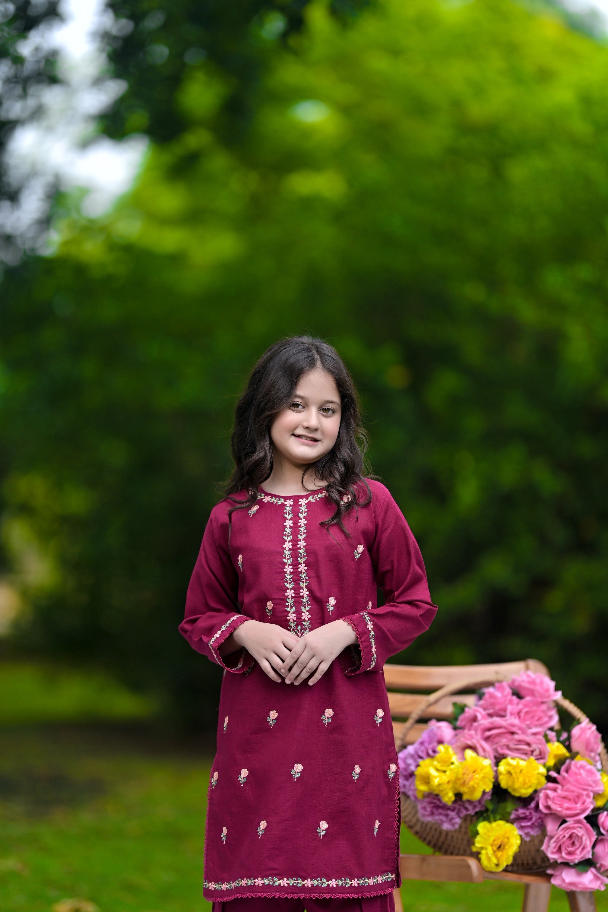 Classic Jewel Embroidered Khaddar 02 Piece – Maroon (RTW)
