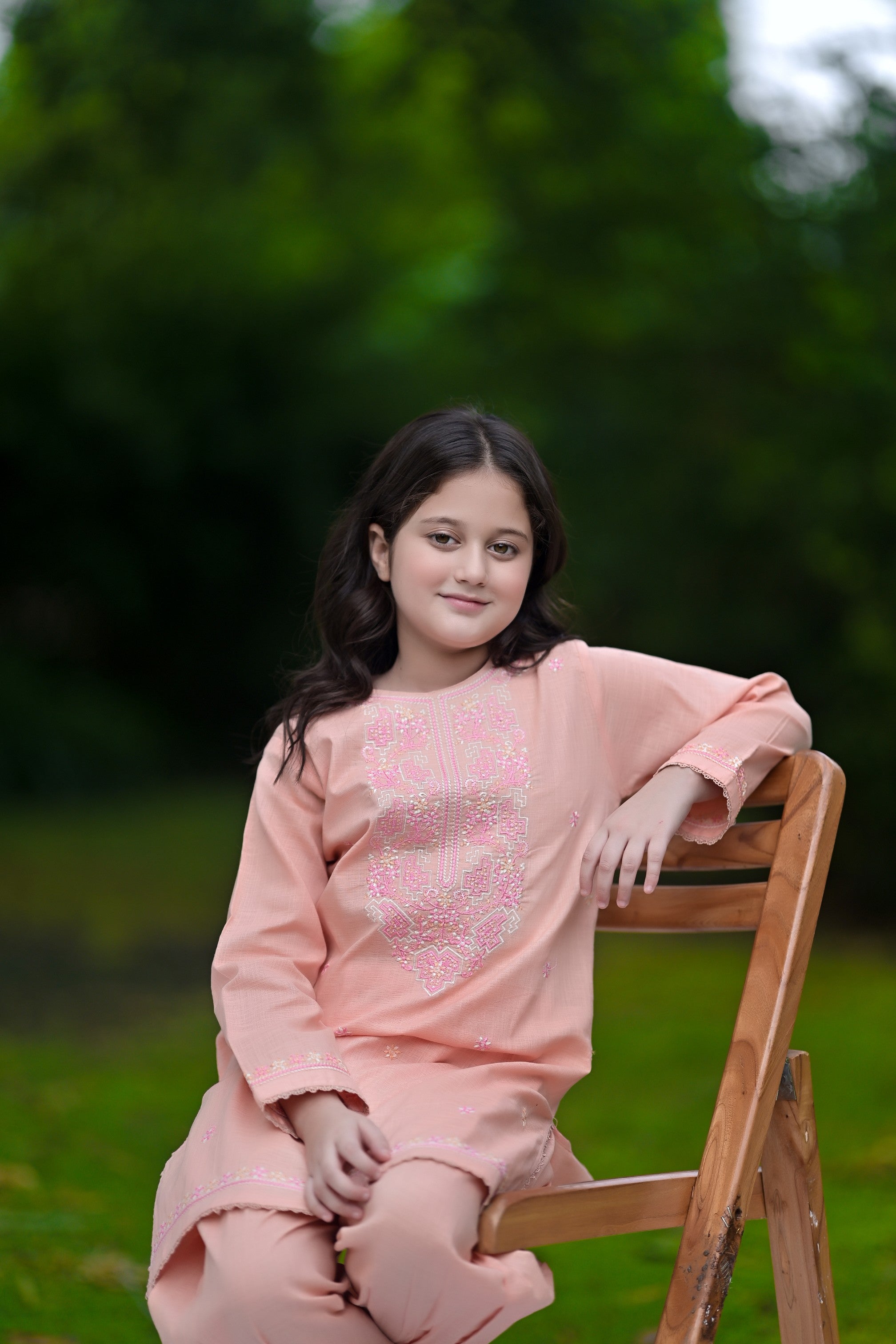 Pure Elegance Embroidered Khaddar 02 Piece – Peach (RTW)