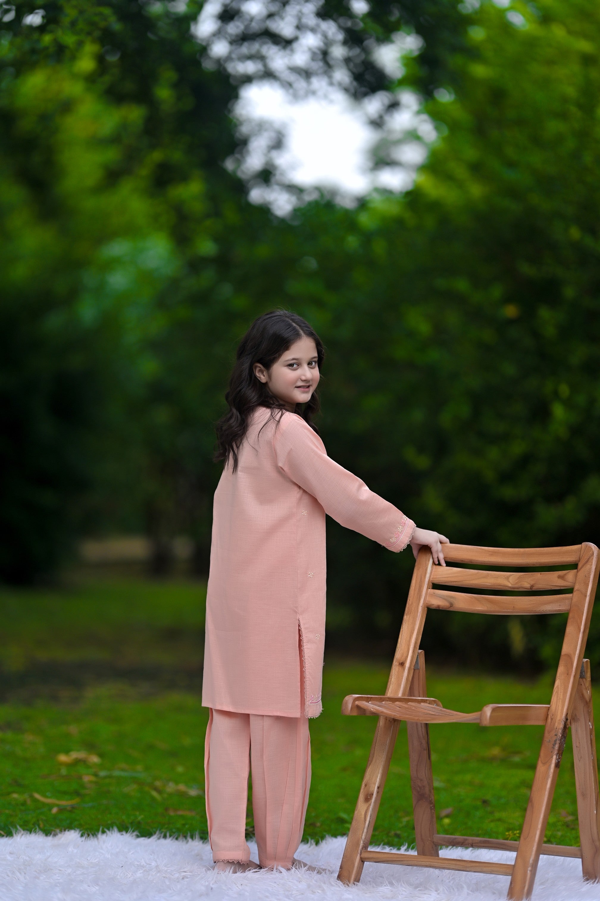 Pure Elegance Embroidered Khaddar 02 Piece – Peach (RTW)