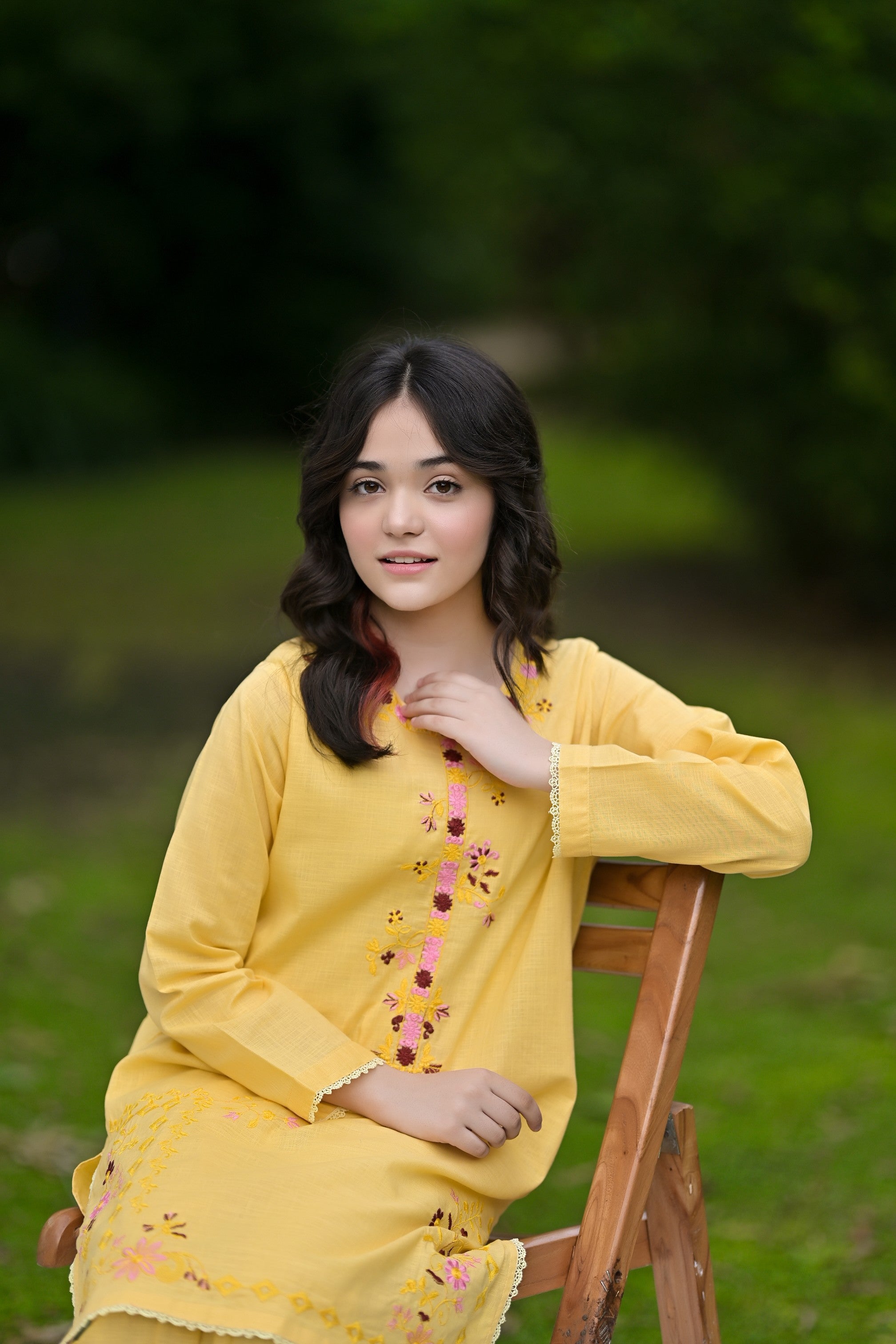 Festive Glow Embroidered Khaddar 02 Piece – Yellow (RTW)
