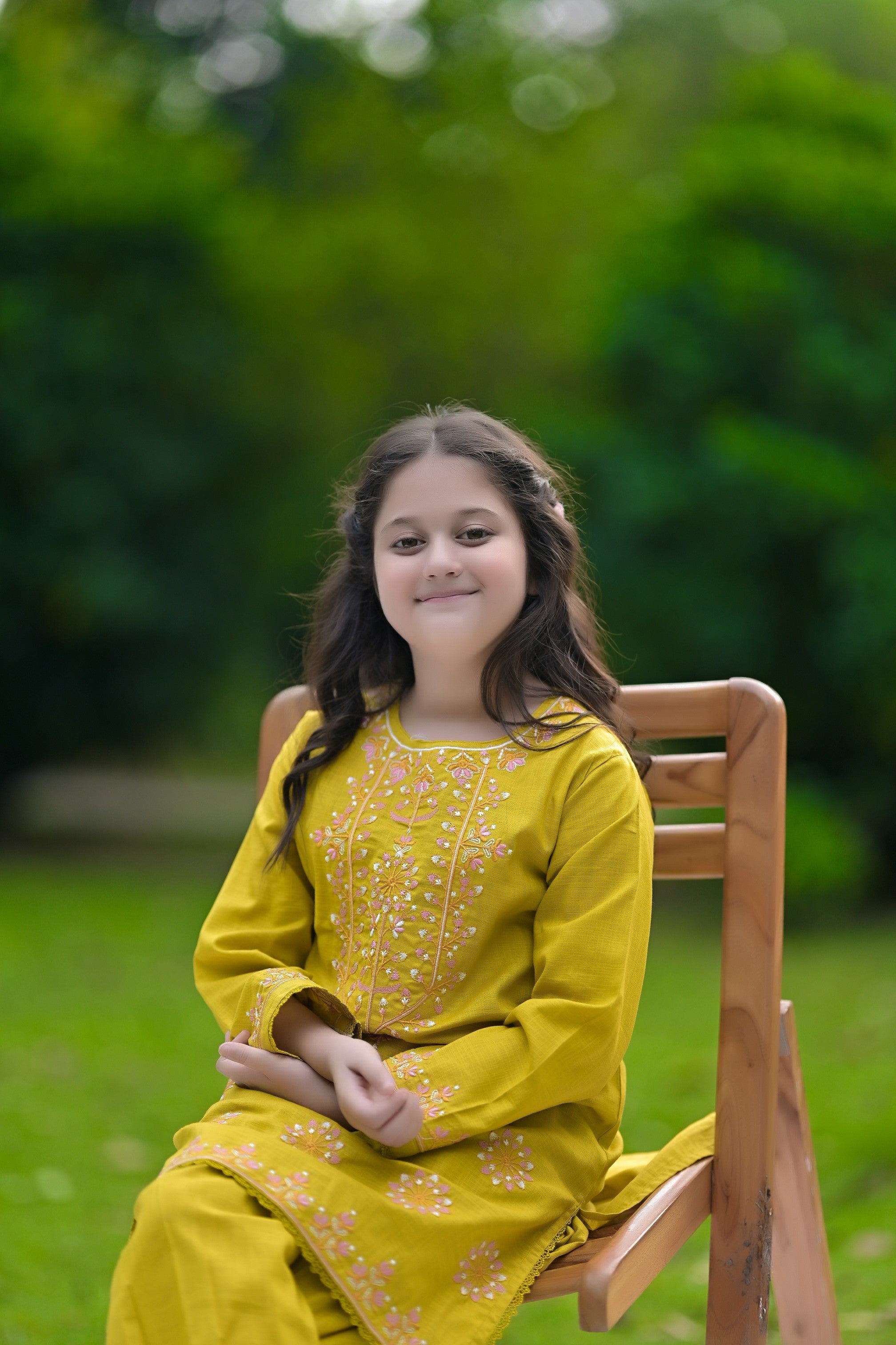 Golden Bloom Embroidered Khaddar 02 Piece – Mustard (RTW)