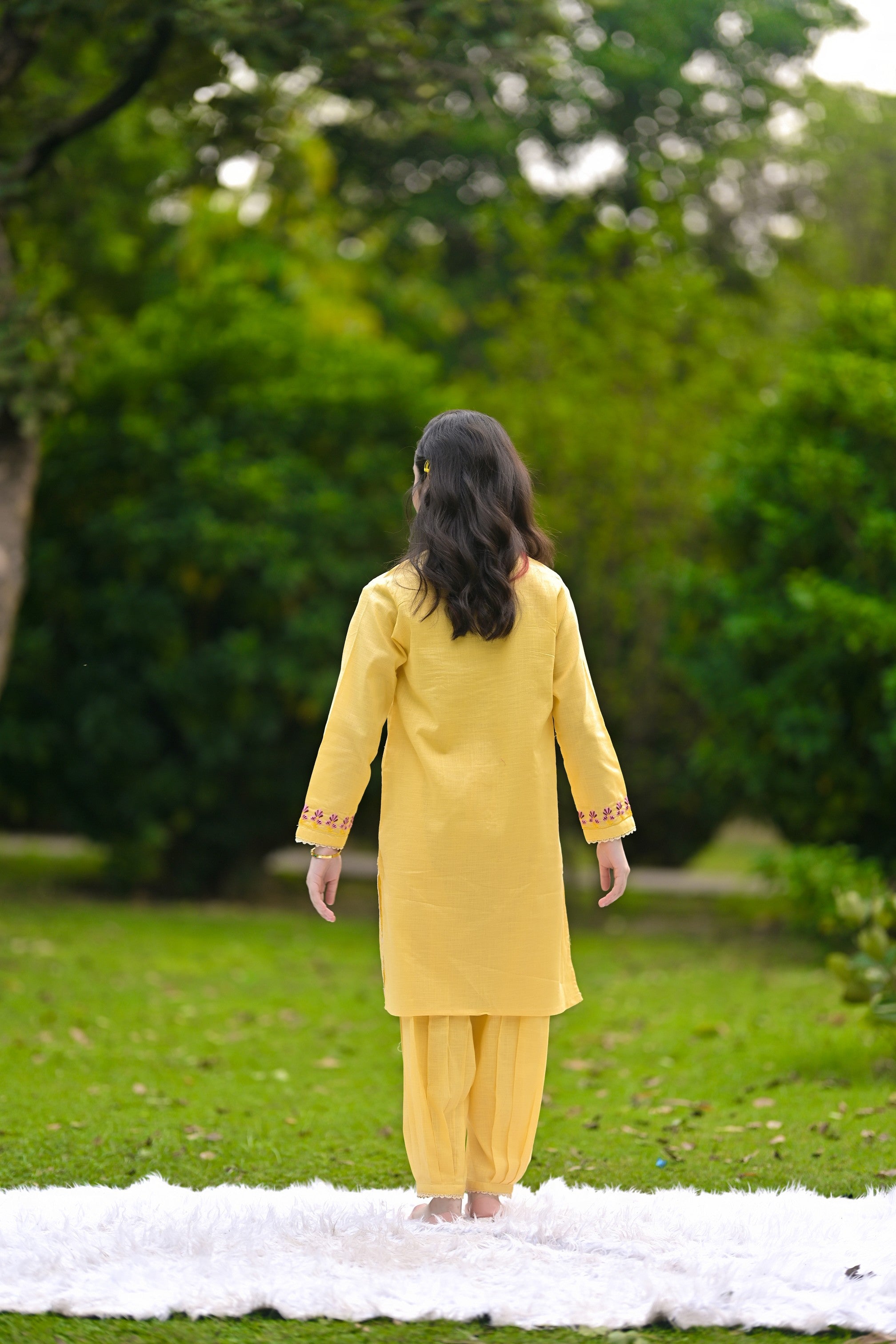 Amber Glow Embroidered Khaddar  02 Piece – Sunshine Yellow (RTW)