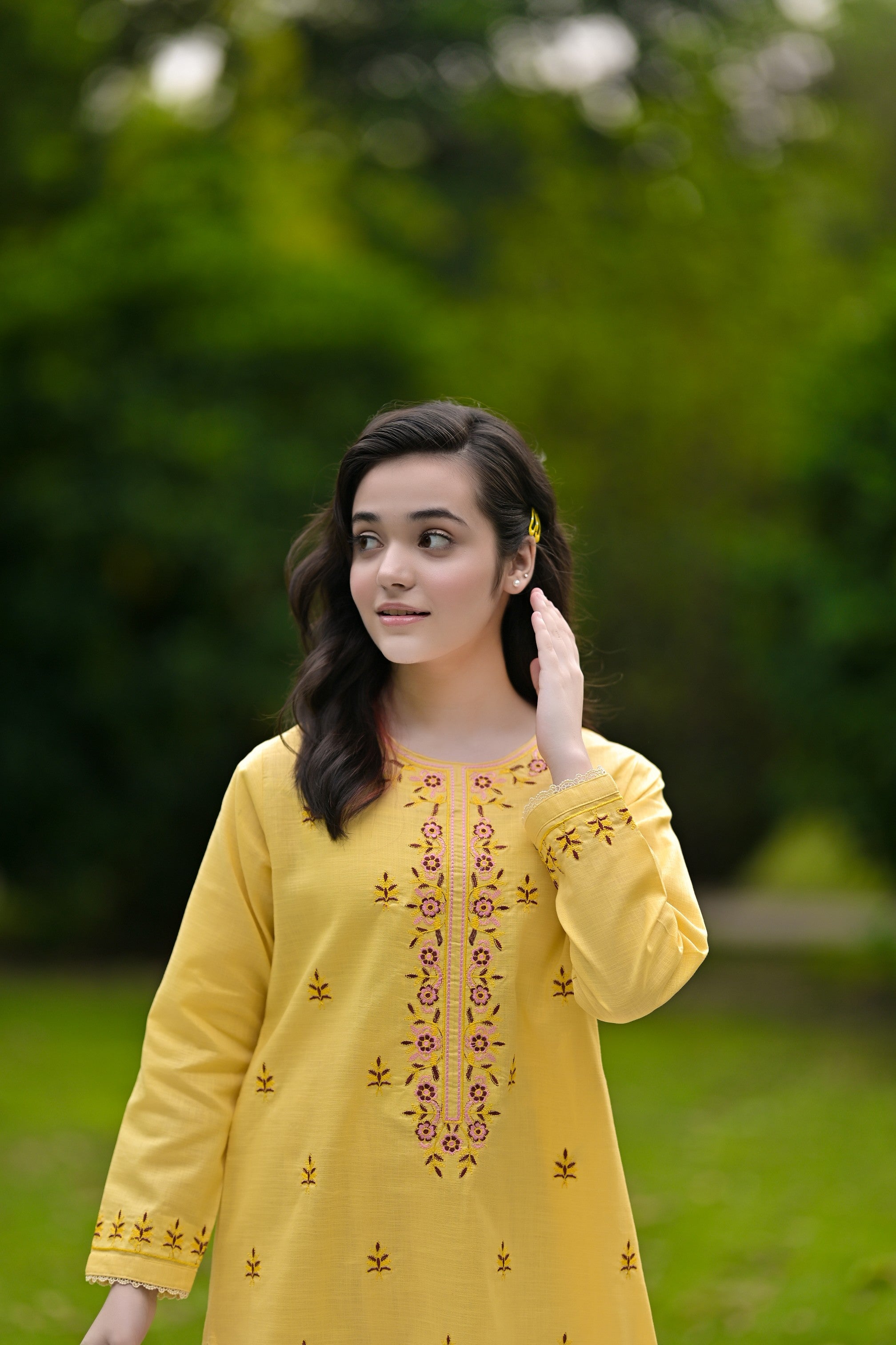 Mellow Petal Embroidered Khaddar  02 Piece – Bright Yellow (RTW)