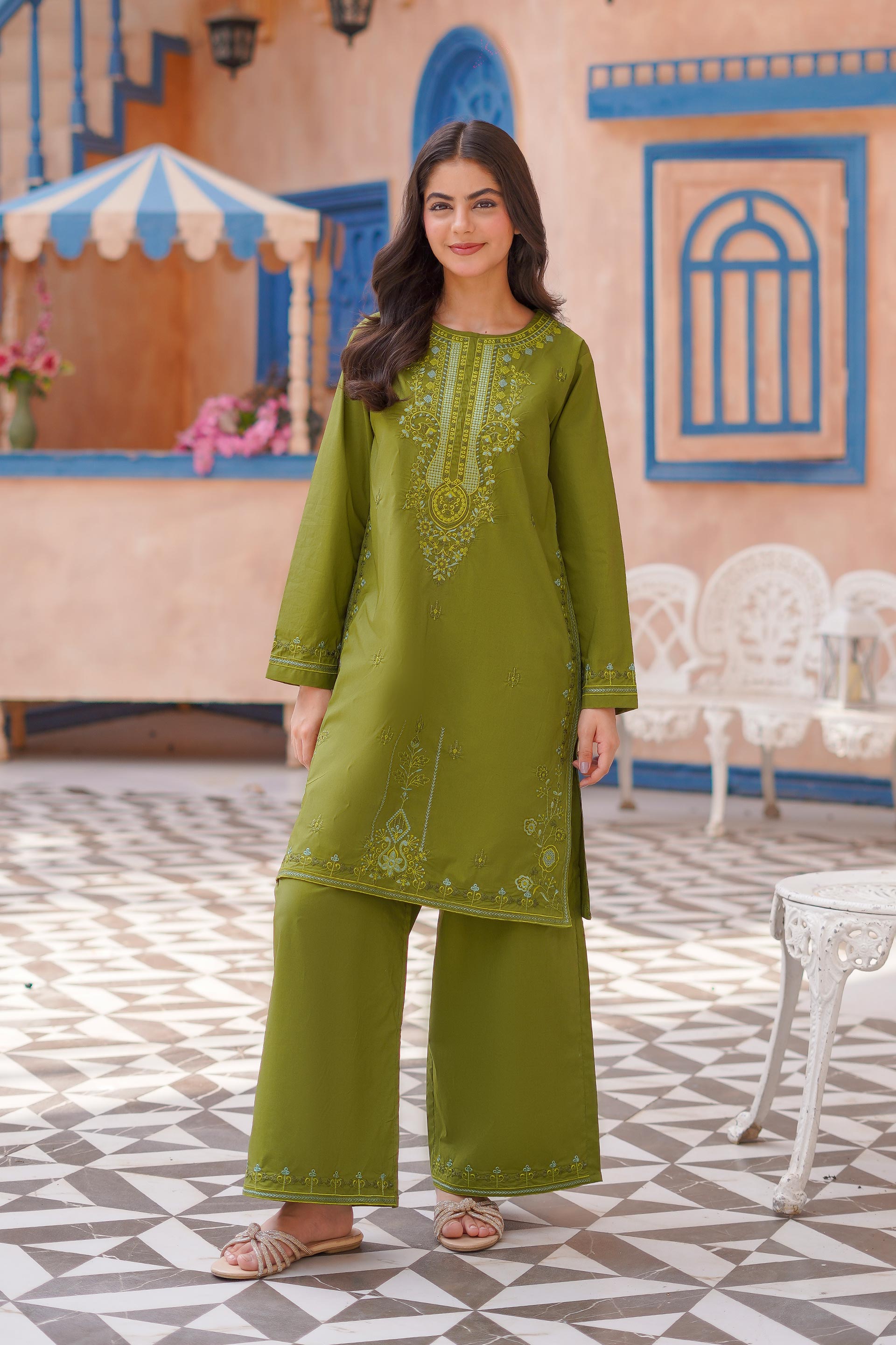 Emerald Grace – Imported Lawn Embroidered 2Pc (RTW)